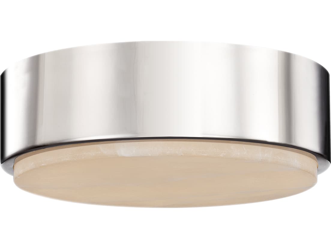 Alora Lighting Blanco Polished Nickel Round Flush Mount