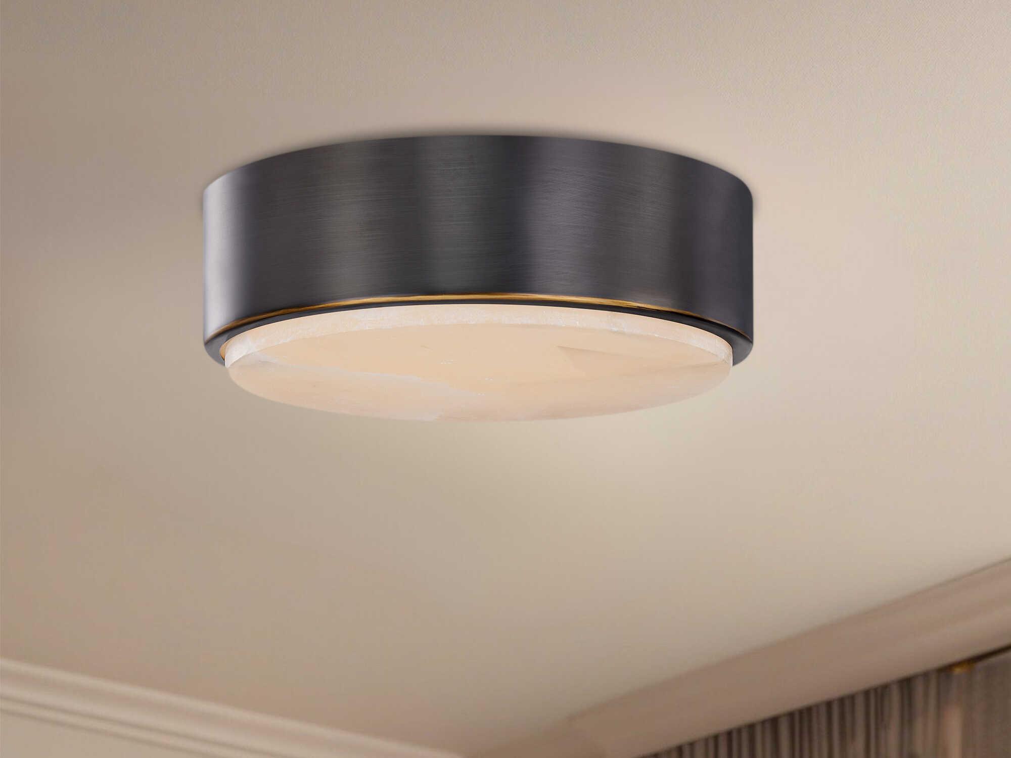 Alora Lighting Blanco Urban Bronze Round Flush Mount