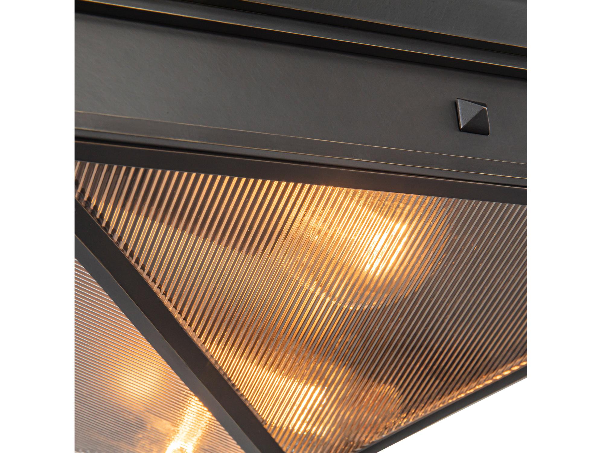 Alora Lighting Cairo 2-Light Urban Bronze Geometric Flush Mount