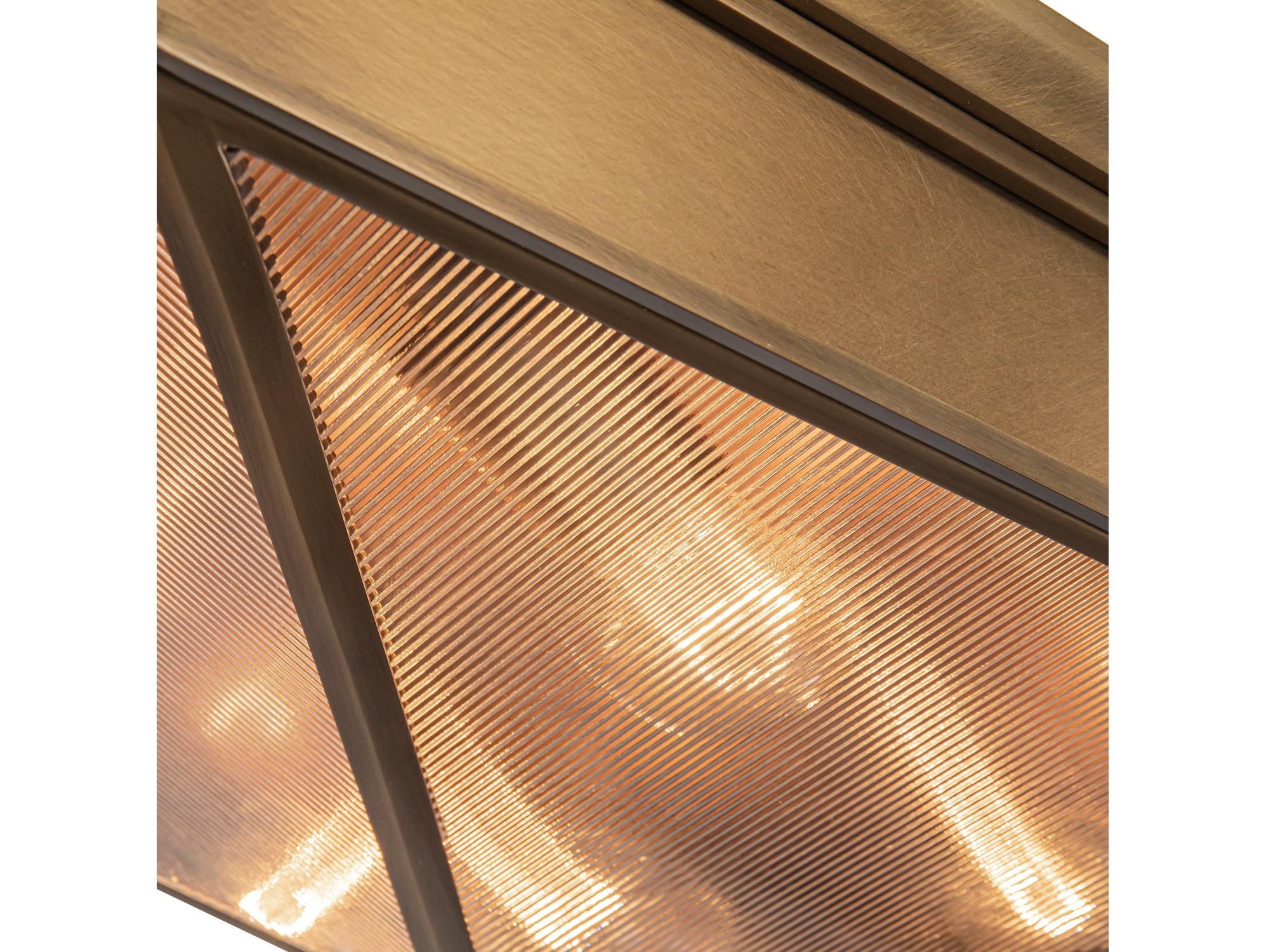 Alora Lighting Cairo 4-Light Vintage Brass Geometric Flush Mount