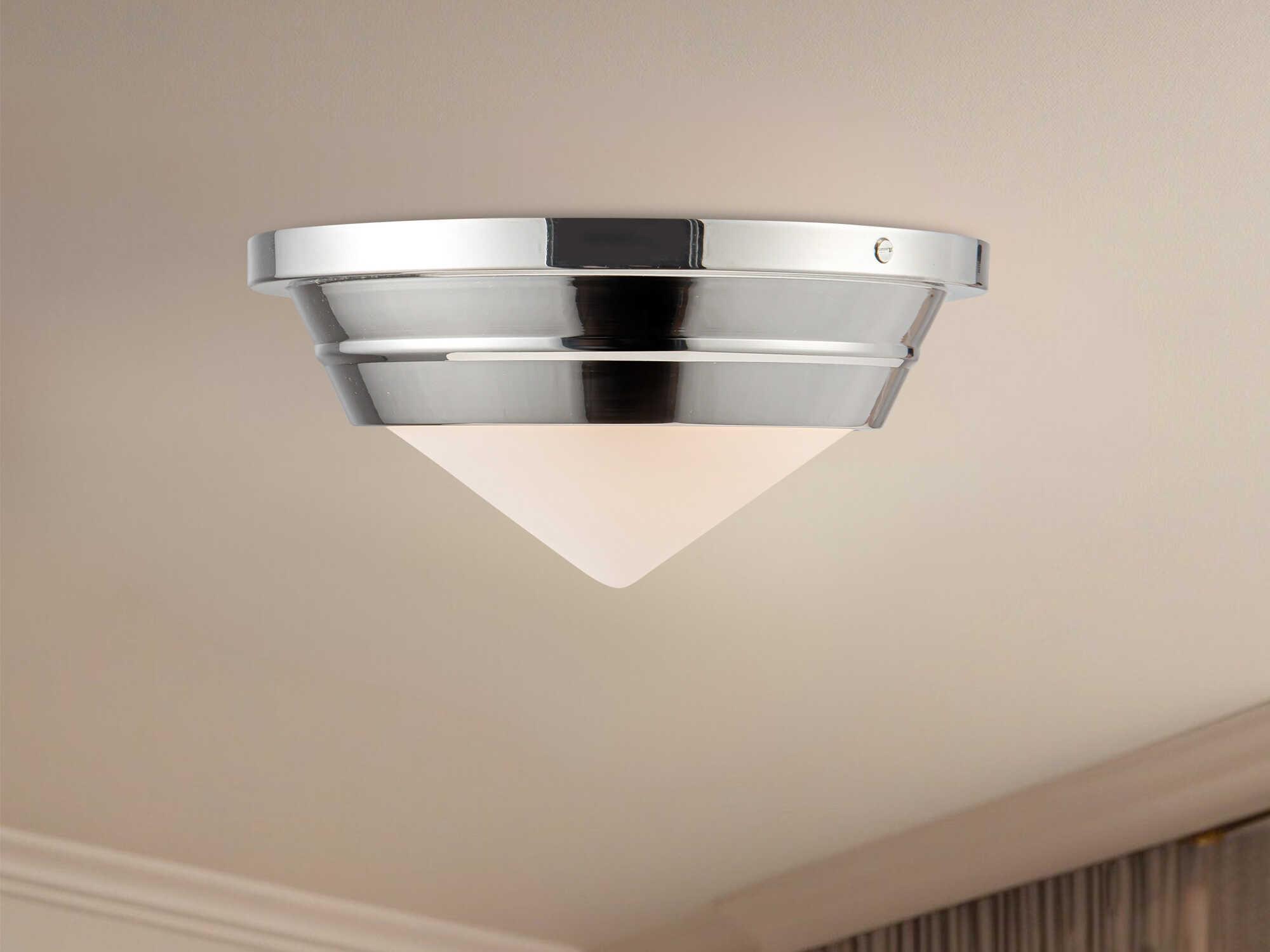 Alora Lighting Willard 1-Light Polished Nickel Flush Mount