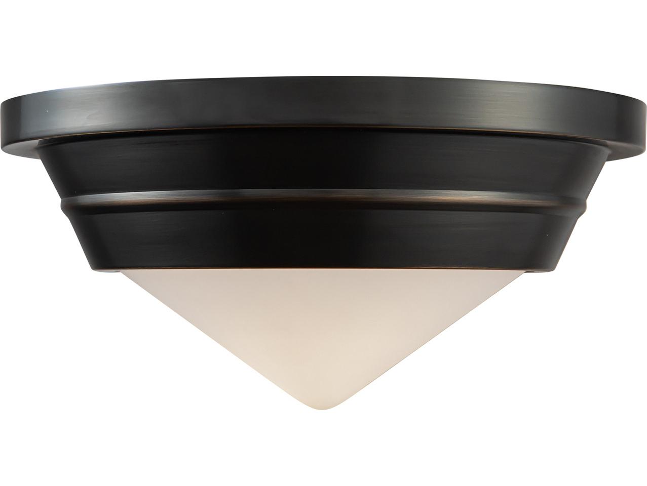 Alora Lighting Willard 1-Light Urban Bronze Black Flush Mount