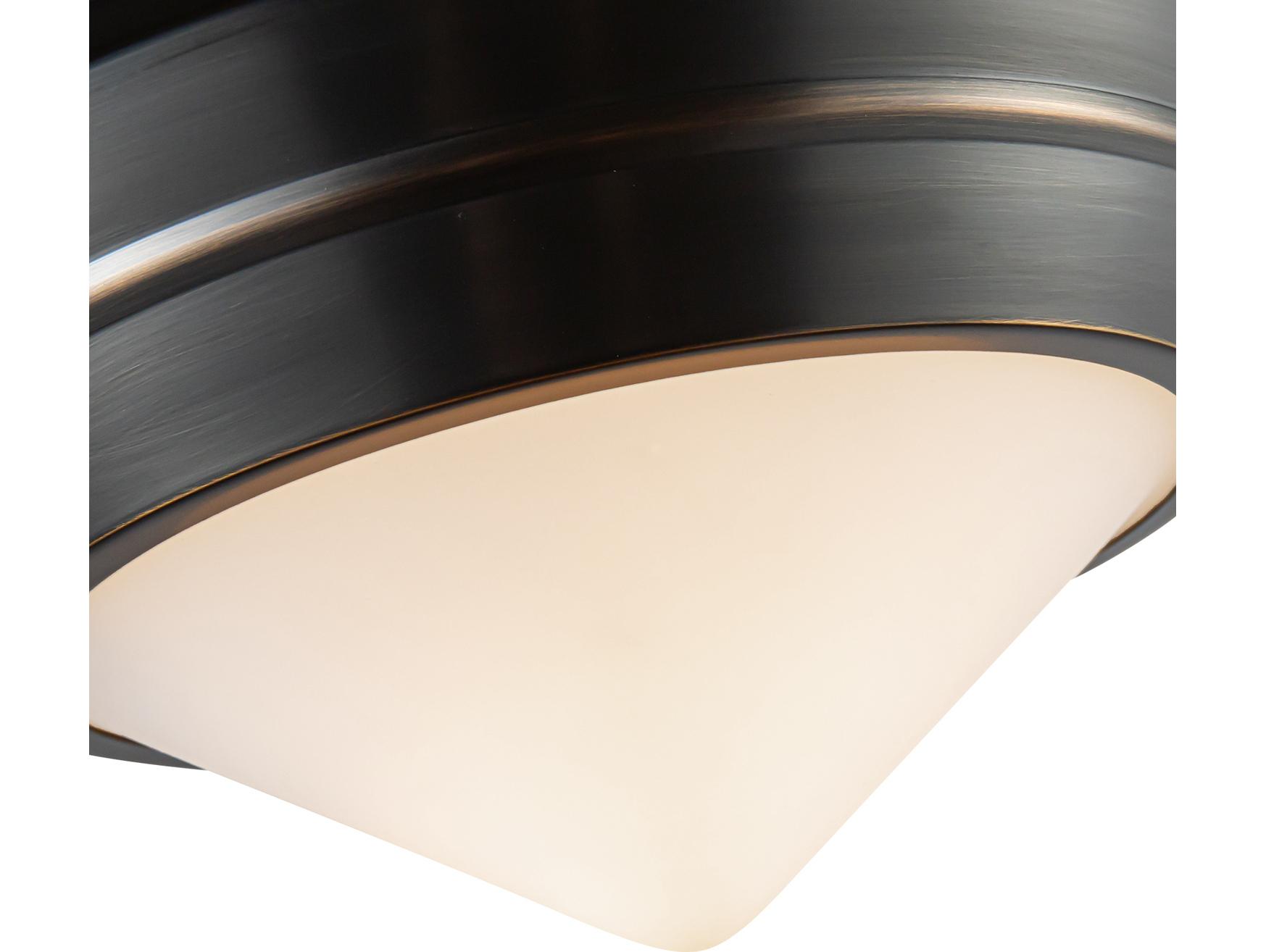 Alora Lighting Willard 1-Light Urban Bronze Black Flush Mount