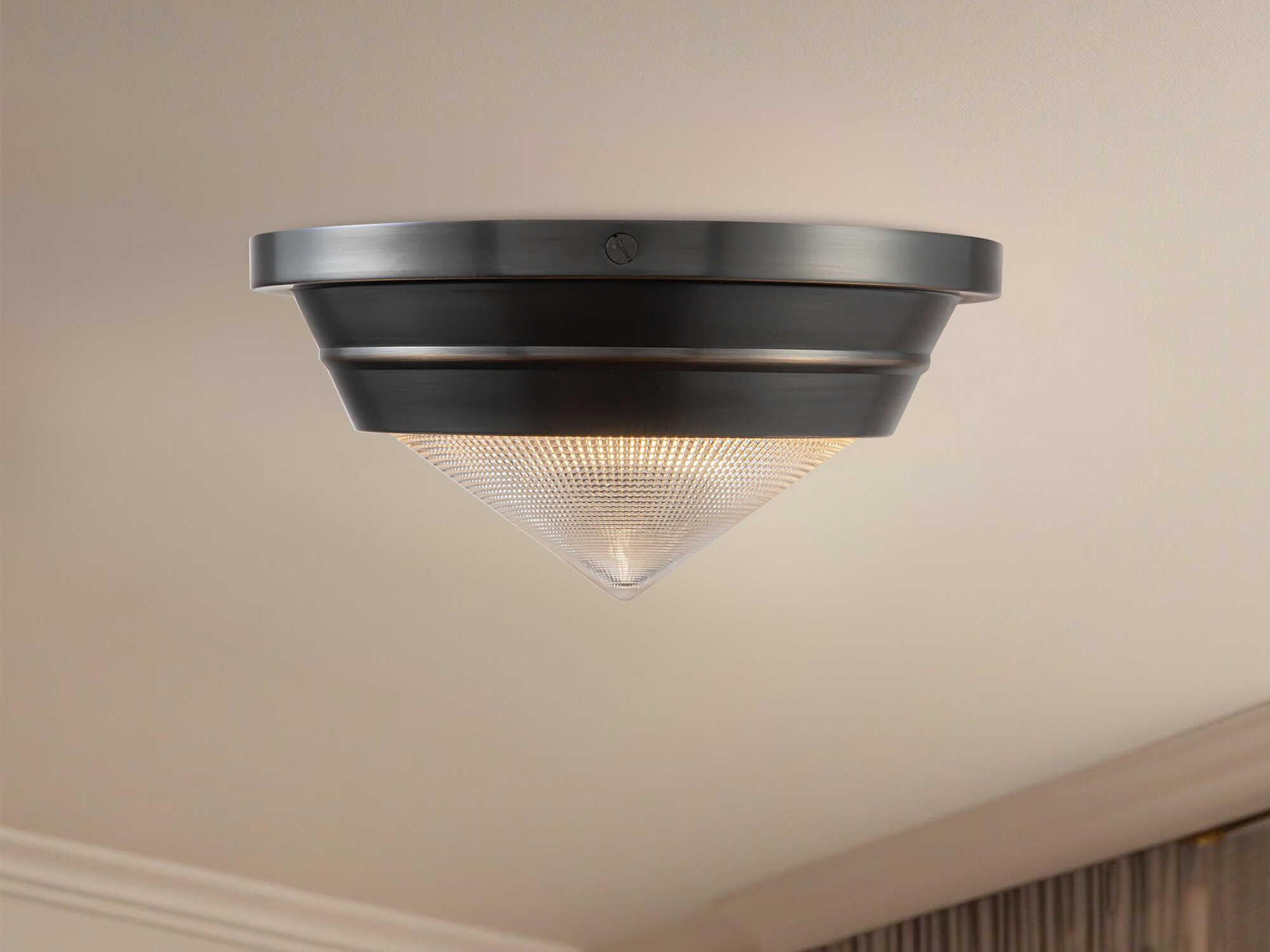 Alora Lighting Willard 1-Light Urban Bronze Flush Mount