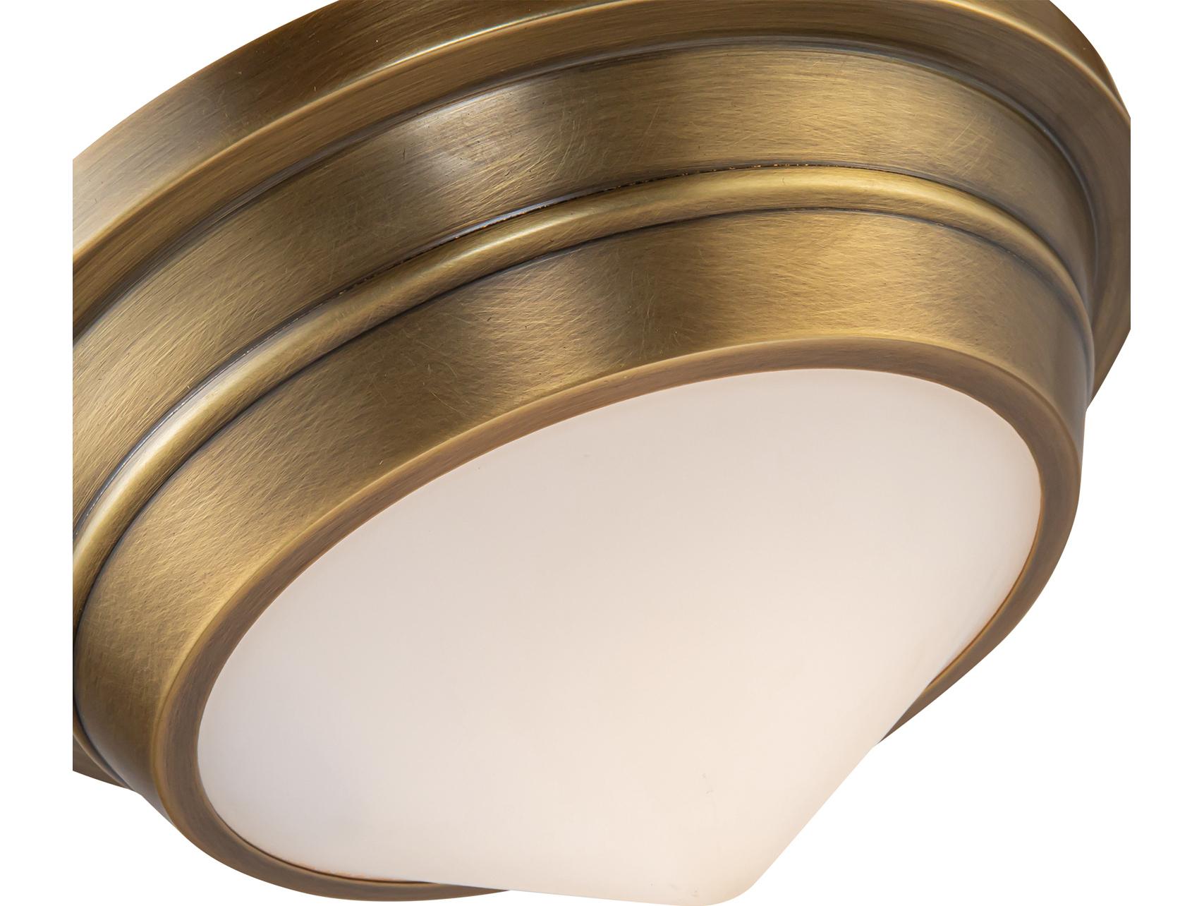 Alora Lighting Willard 1-Light Vintage Brass Flush Mount