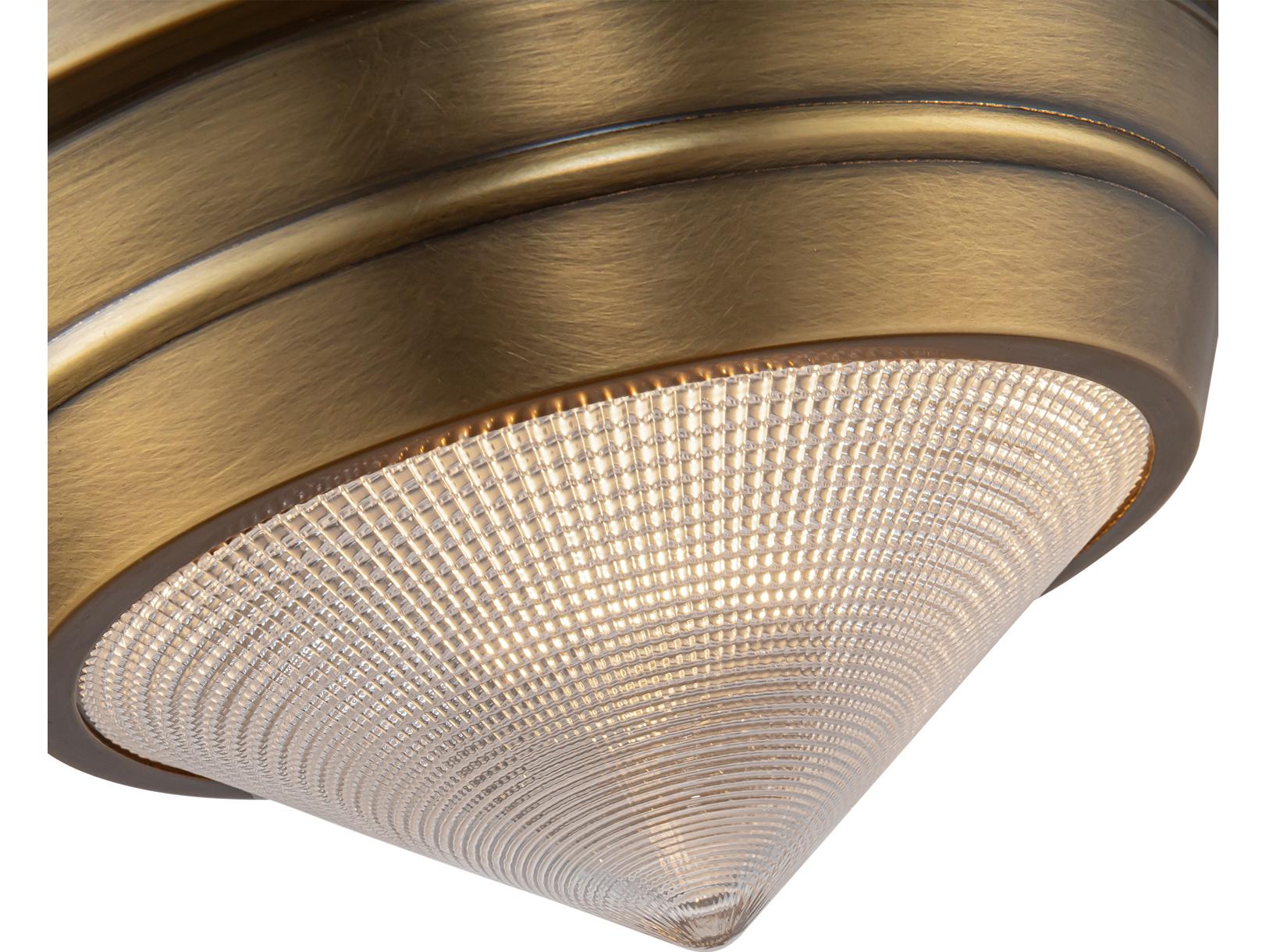 Alora Lighting Willard 1-Light Vintage Brass Flush Mount
