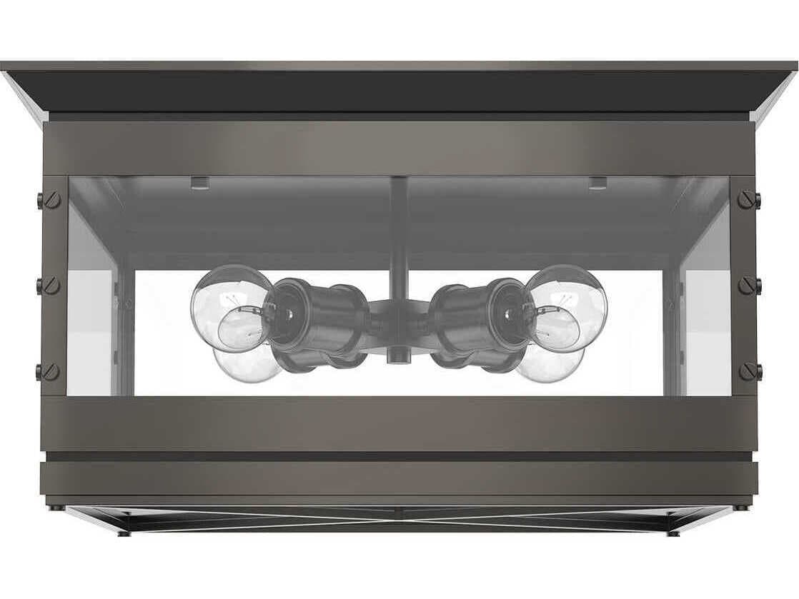 Alora Lighting Douglas 4-Light Urban Bronze Black Flush Mount