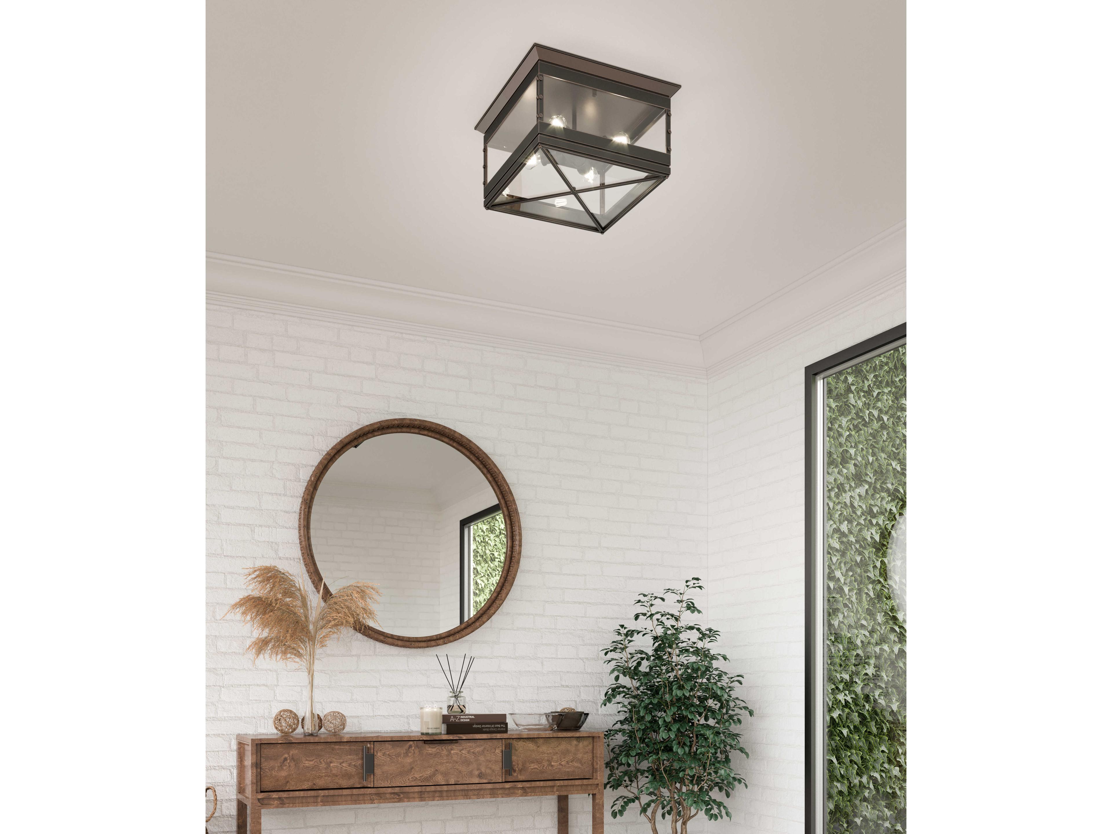 Alora Lighting Douglas 4-Light Urban Bronze Black Flush Mount