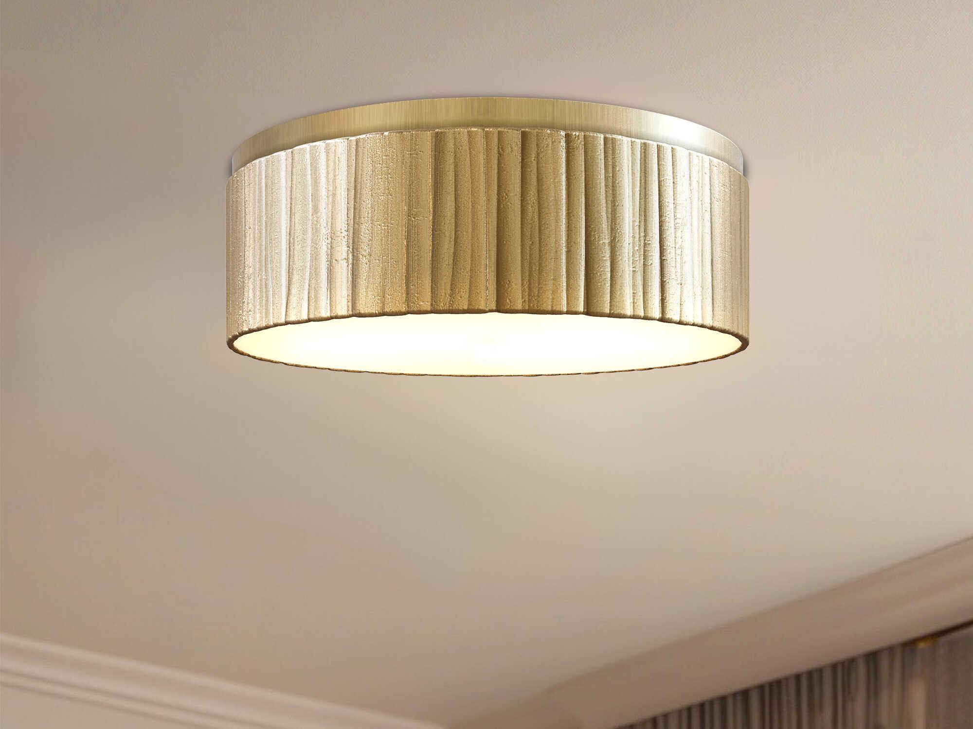 Alora Lighting Kensington Vintage Brass Round Flush Mount
