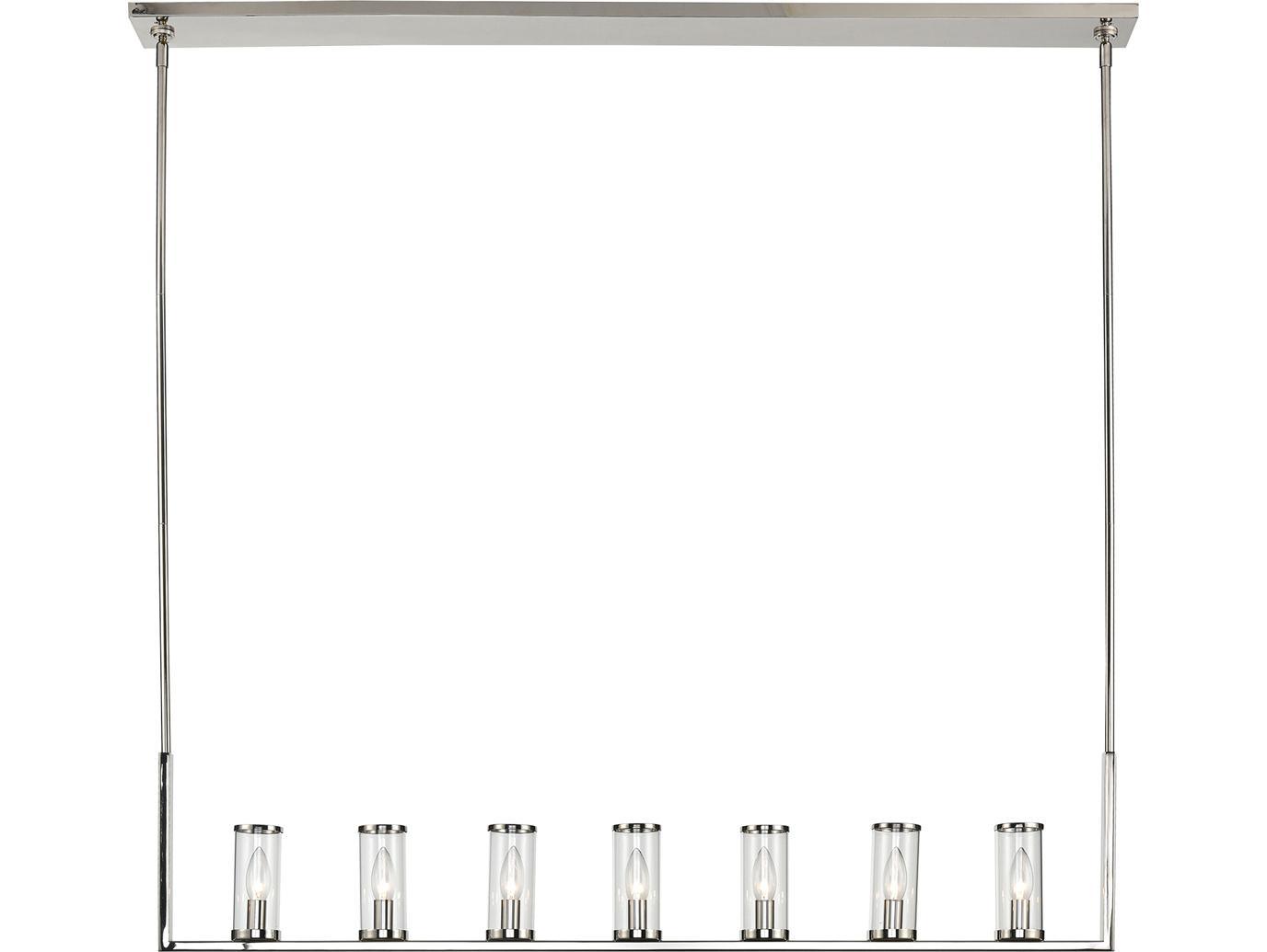 Alora Lighting Revolve 7-Light Polished Nickel Cylinder Linear Island Pendant