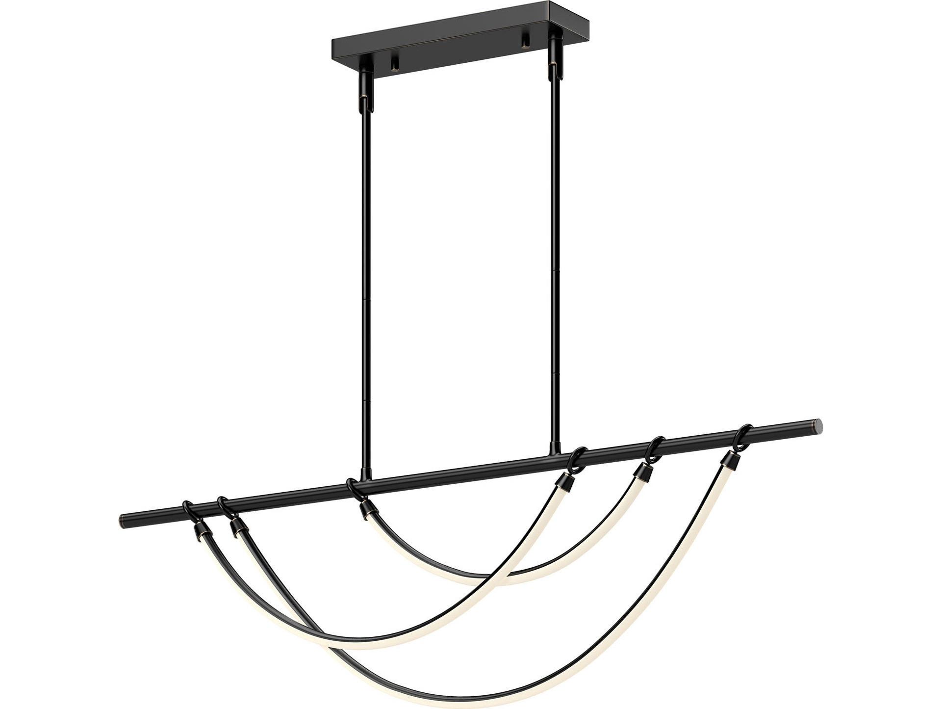 Alora Lighting Aryas Urban Bronze Linear Island Pendant