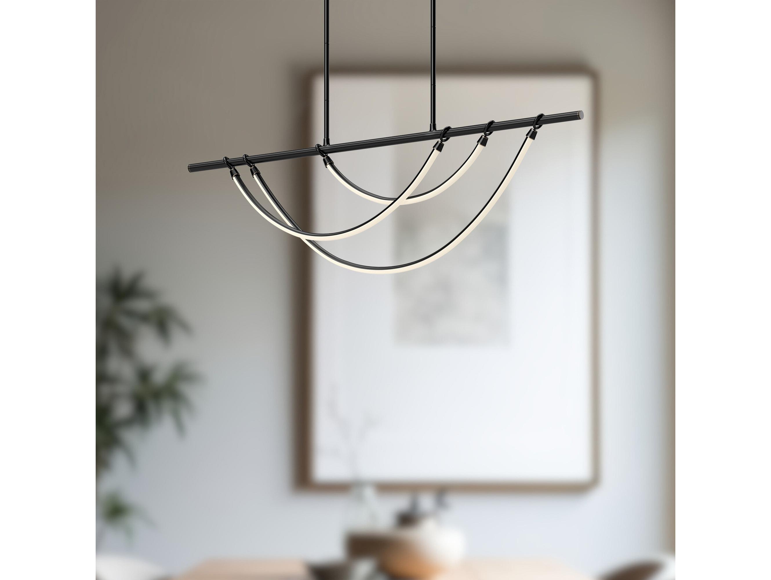Alora Lighting Aryas Urban Bronze Linear Island Pendant