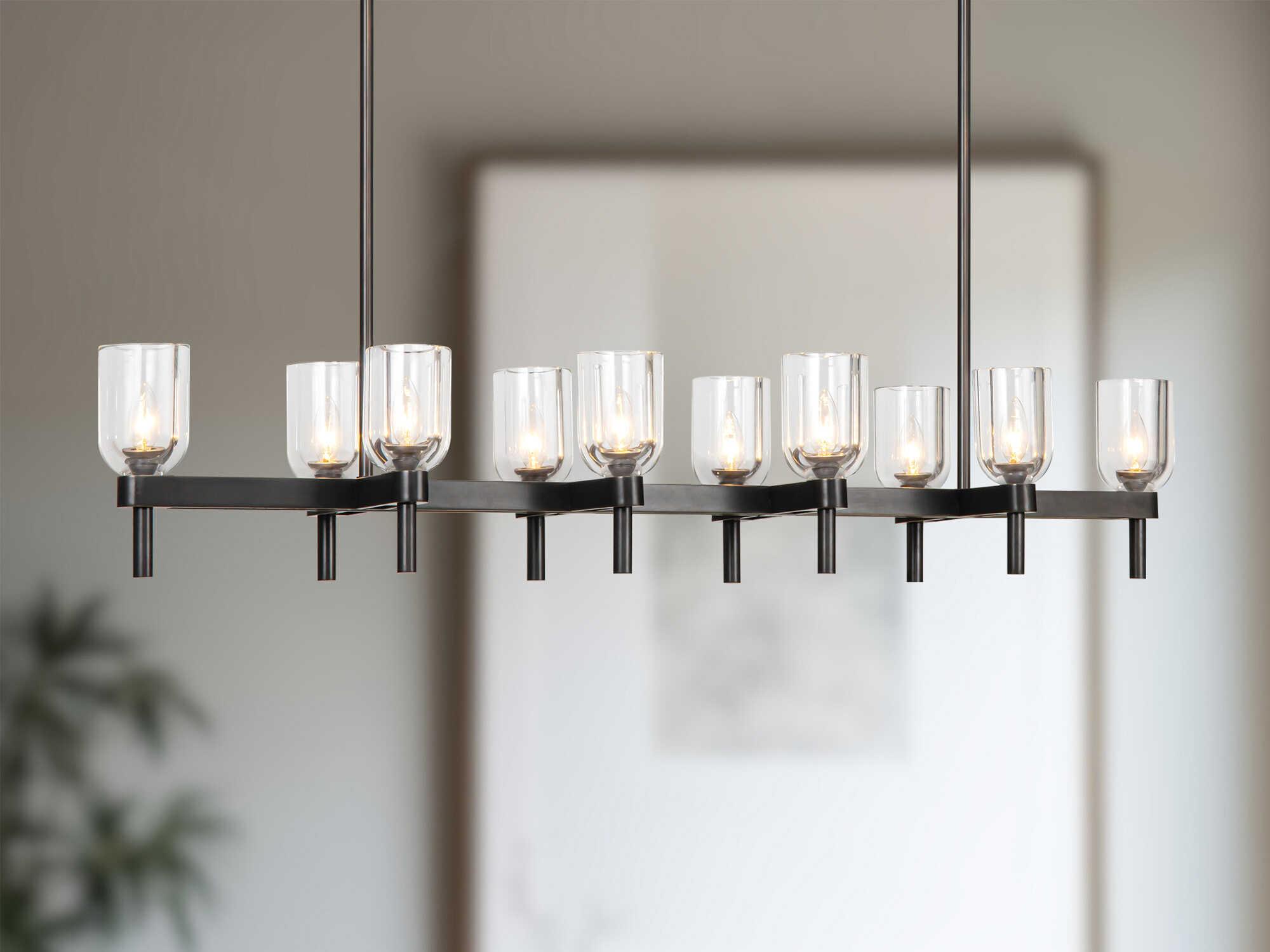 Alora Lighting Lucian 10-Light Urban Bronze Linear Island Pendant