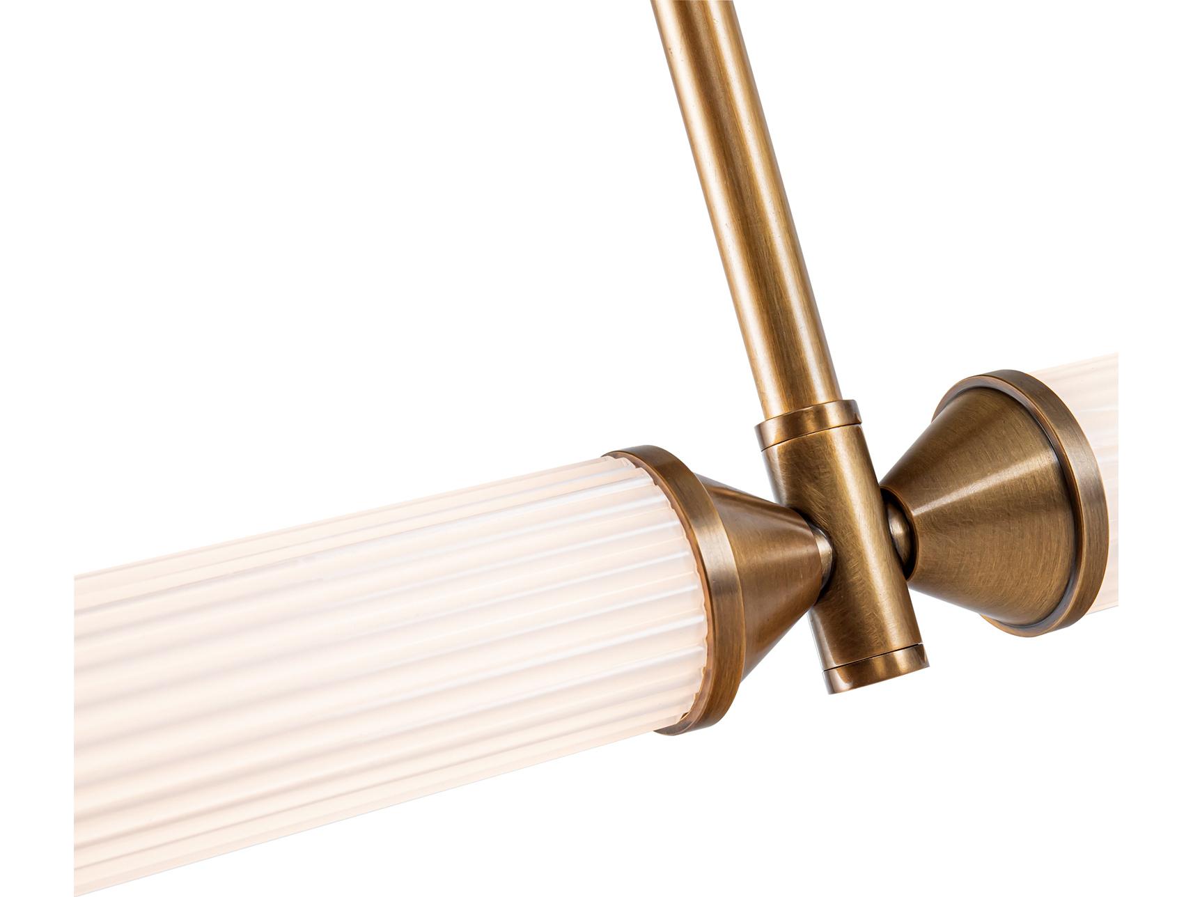 Alora Lighting Edwin Vintage Brass Linear Island Pendant