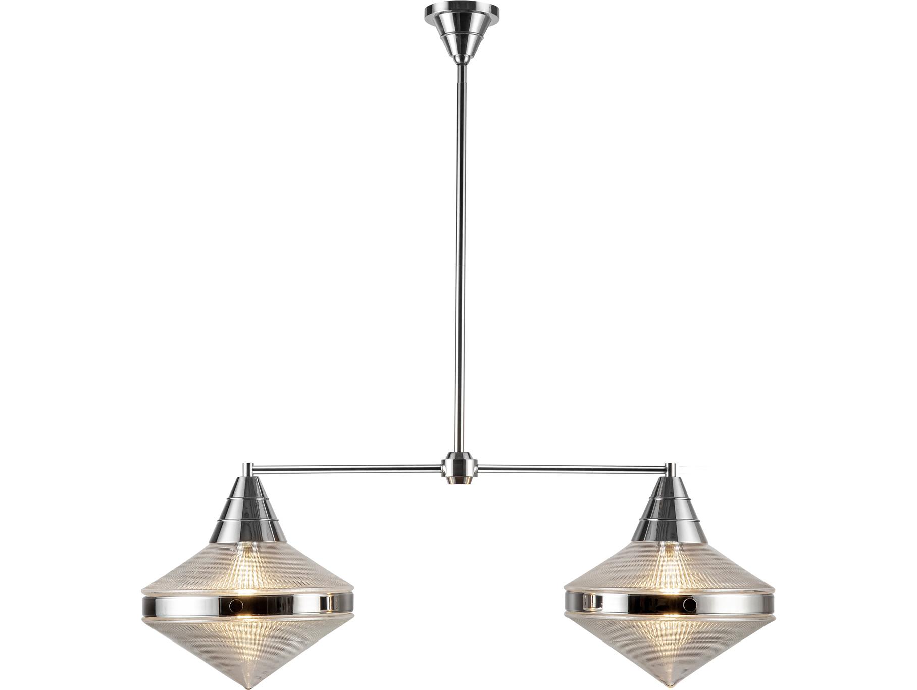 Alora Lighting Willard 2-Light Polished Nickel Geometric Island Pendant