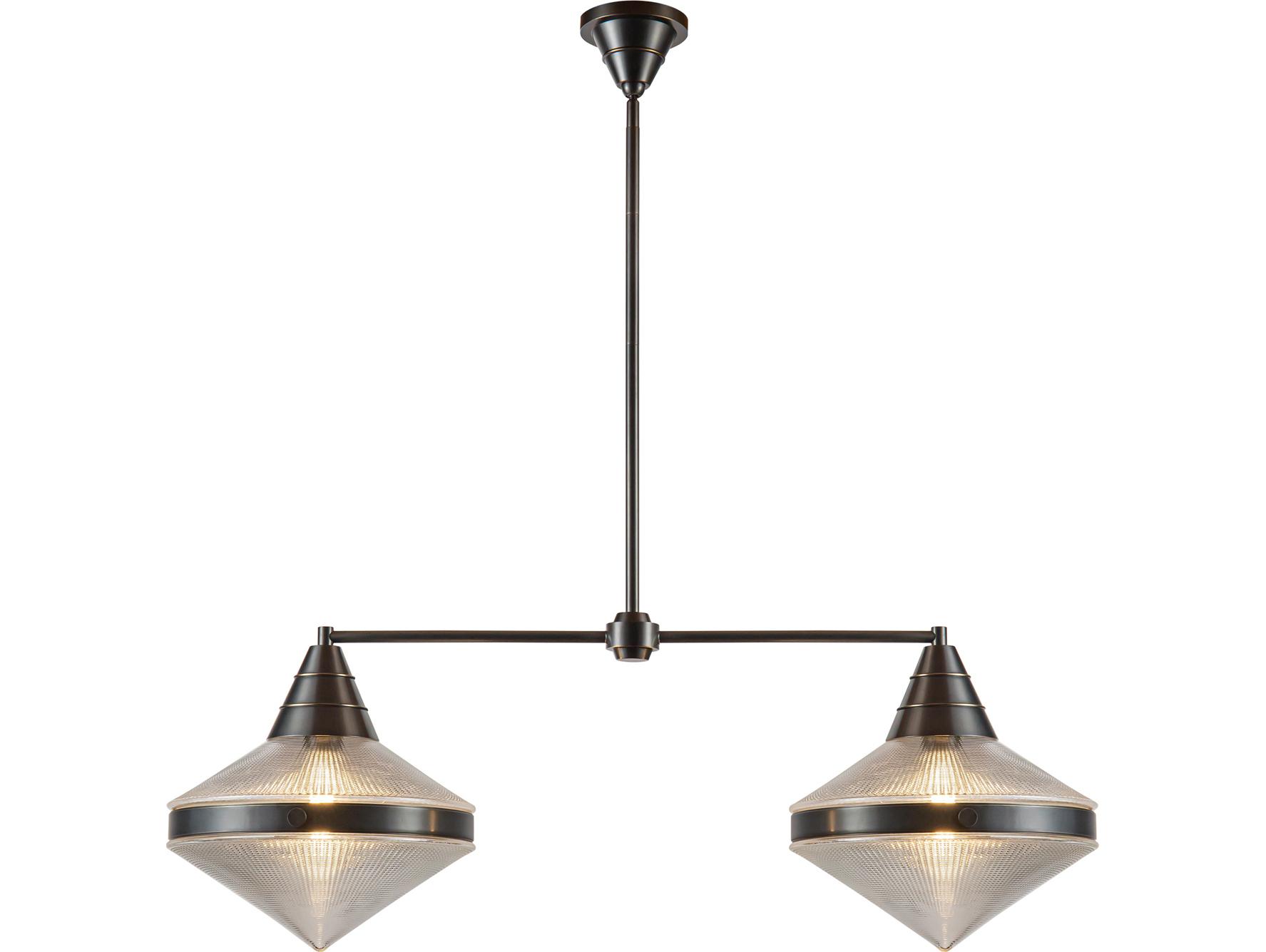 Alora Lighting Willard 2-Light Urban Bronze Geometric Island Pendant