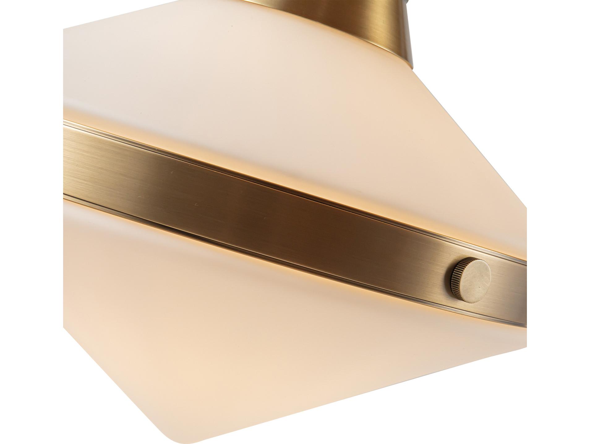 Alora Lighting Willard 2-Light Vintage Brass Geometric Island Pendant