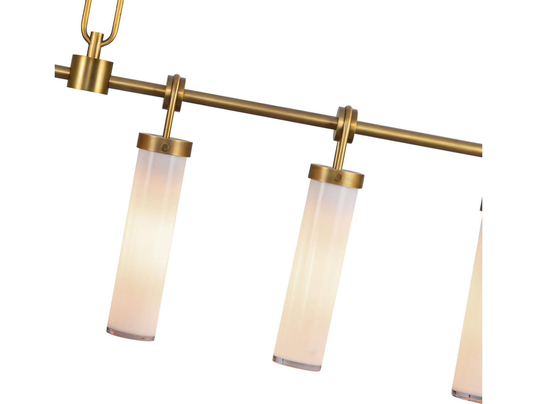 Alora Lighting Wynwood 6-Light Vintage Brass Linear Island Pendant