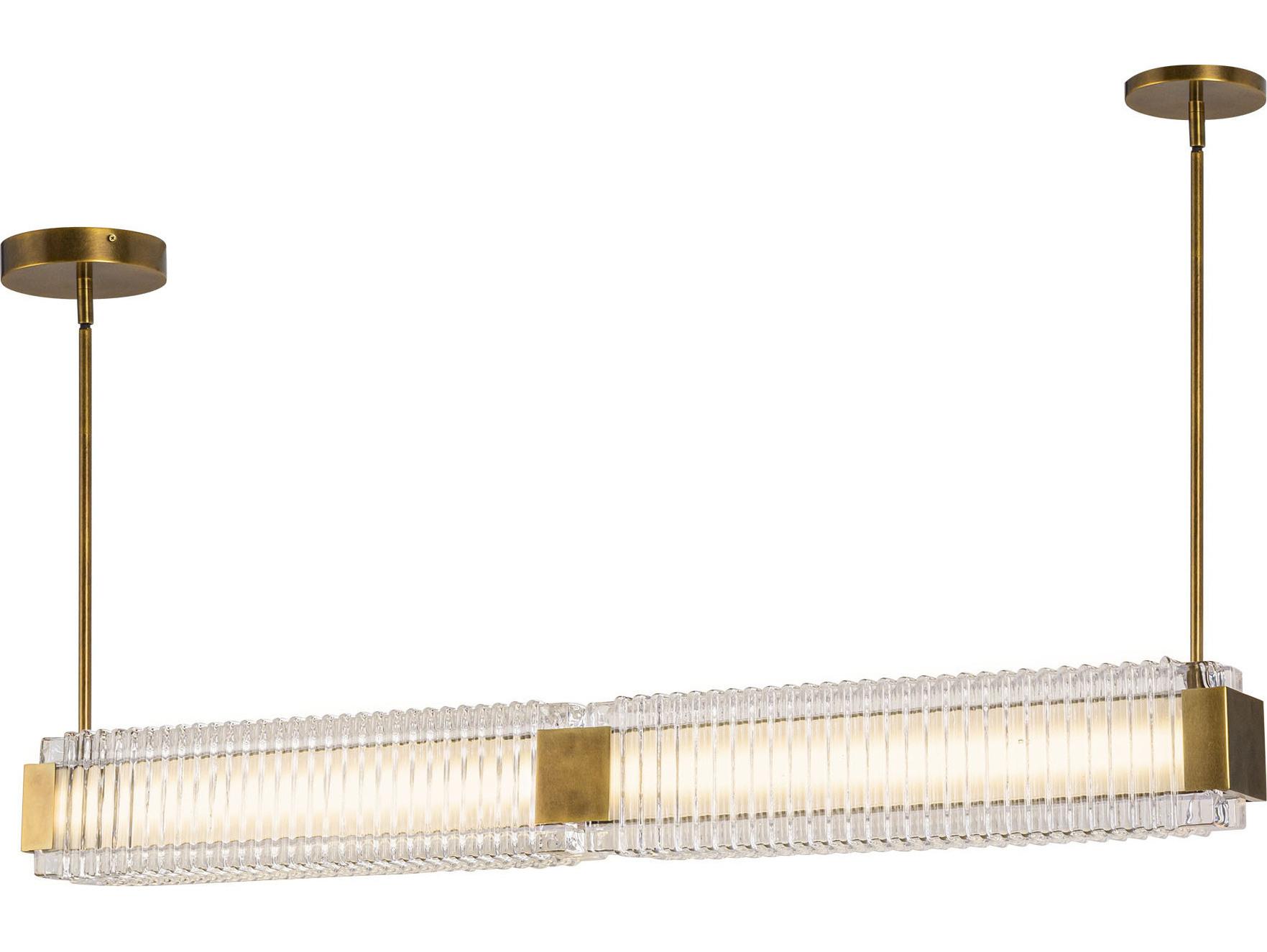 Alora Lighting Alai Vintage Brass Linear Island Pendant