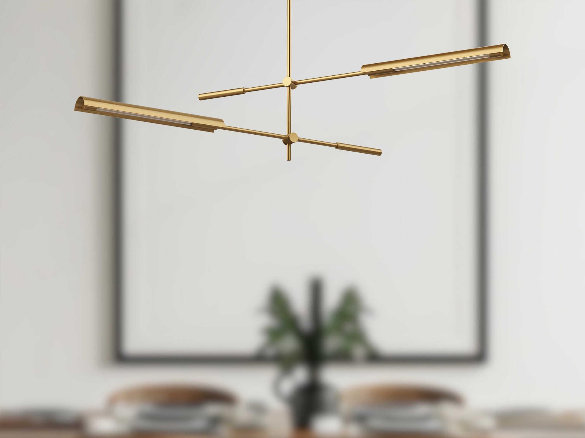 Alora Lighting Astrid Vintage Brass Linear Pendant