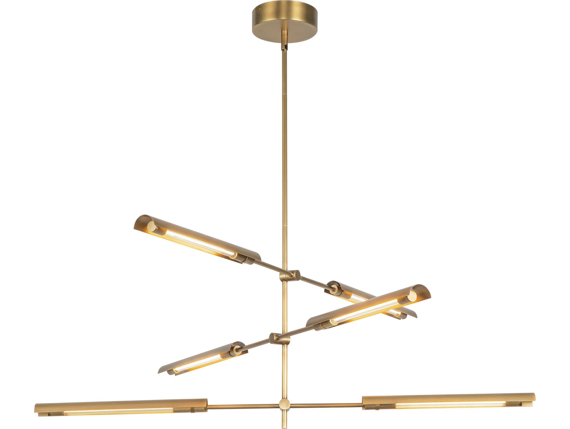 Alora Lighting Astrid Vintage Brass Linear Pendant