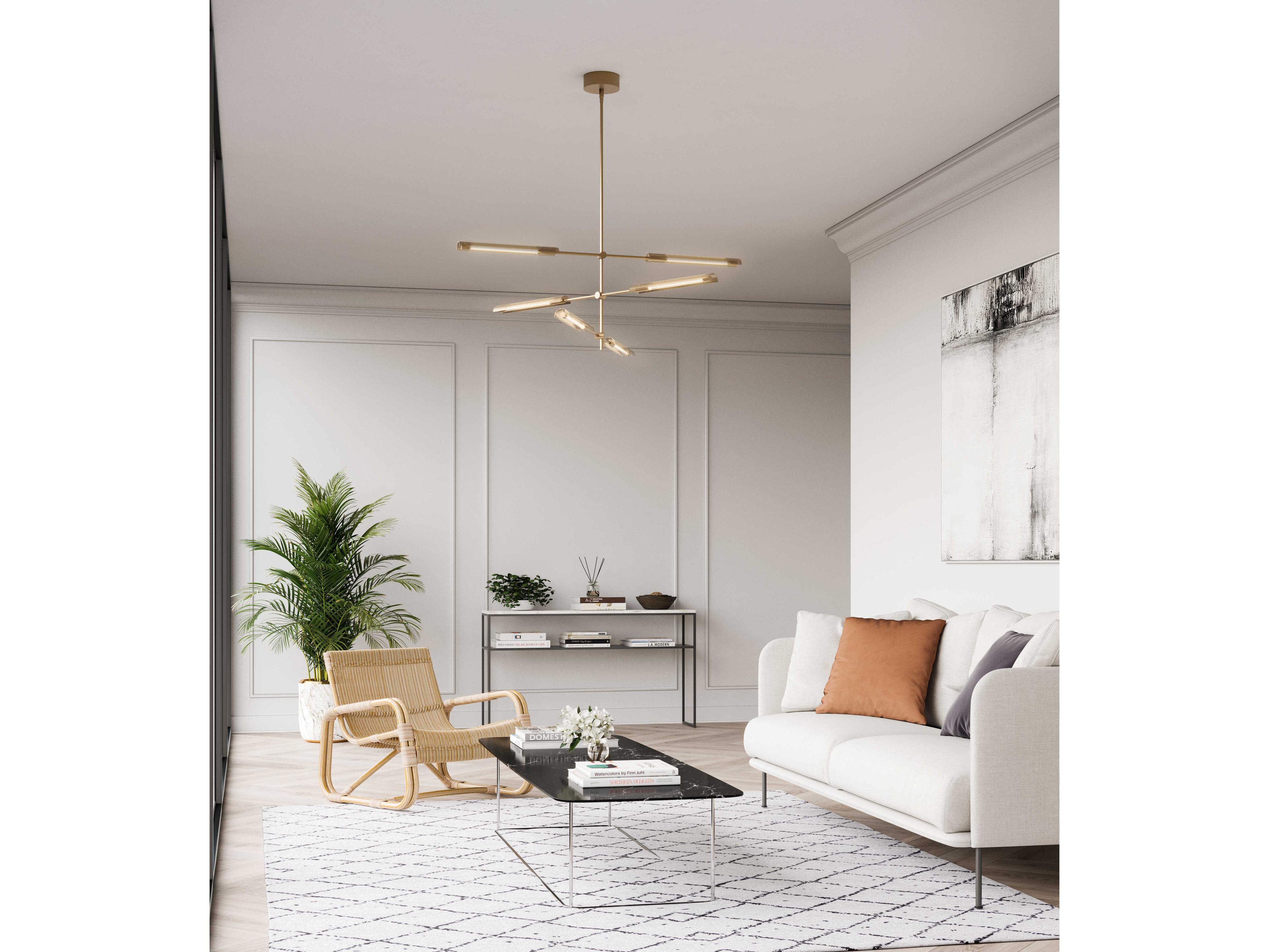 Alora Lighting Astrid Vintage Brass Linear Pendant