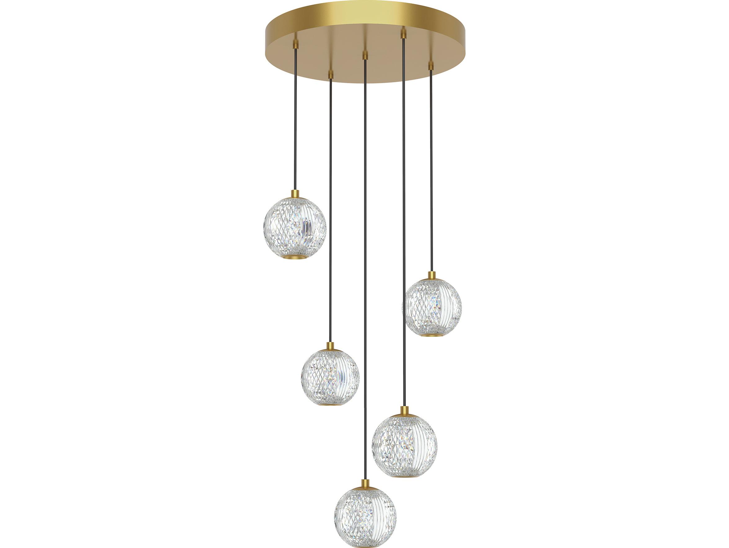 Alora Lighting Marni Natural Brass Globe Pendant