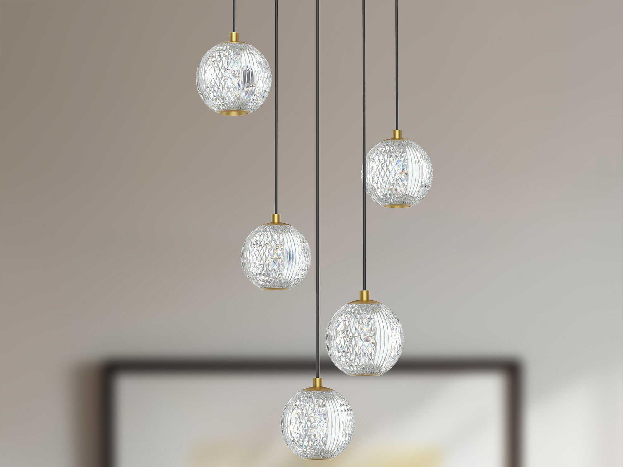 Alora Lighting Marni Natural Brass Globe Pendant