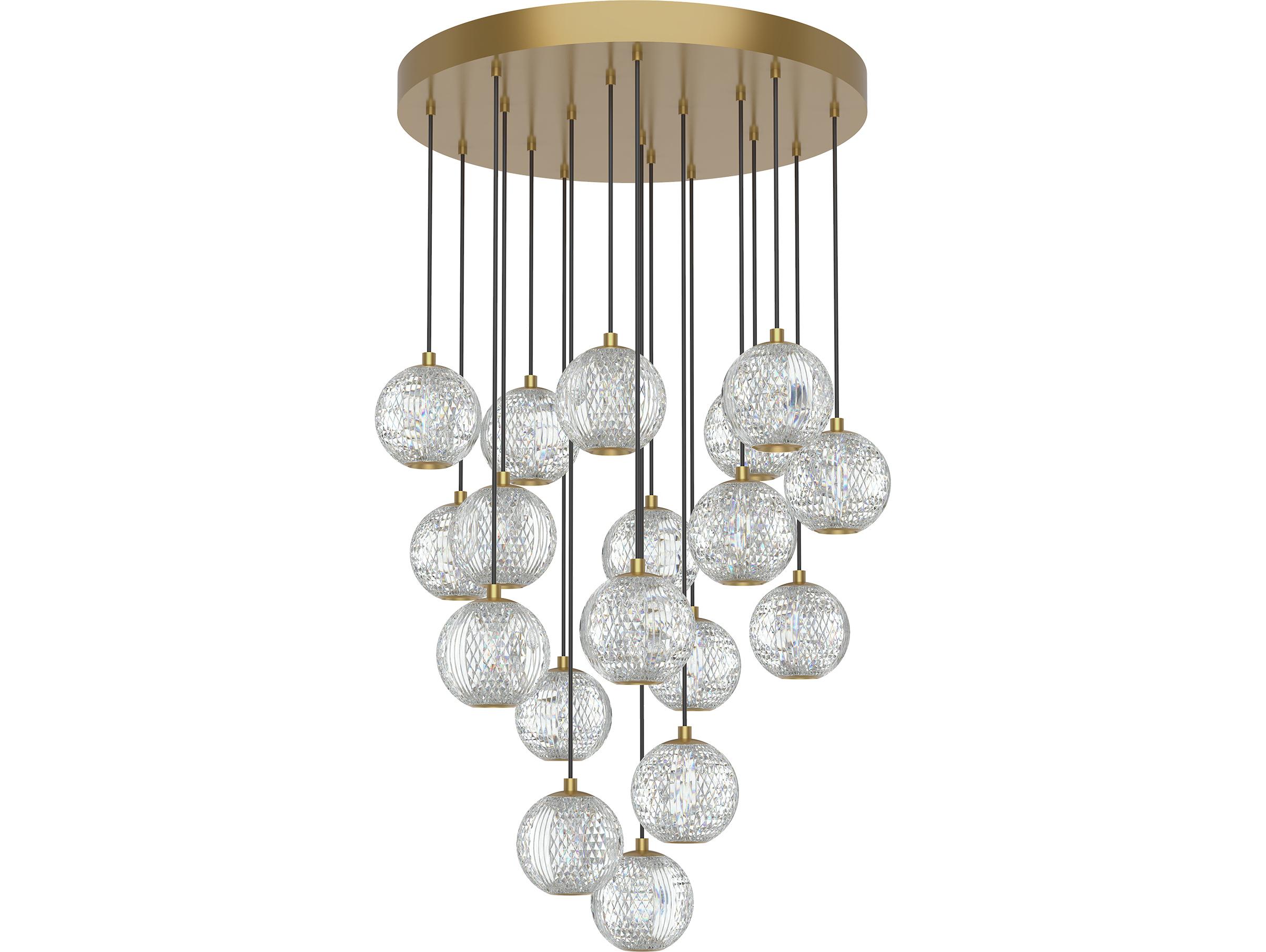 Alora Lighting Marni Natural Brass Globe Pendant
