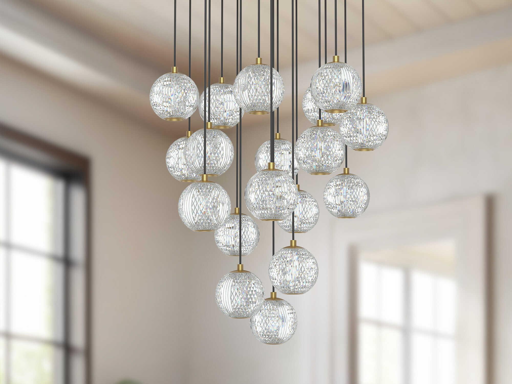 Alora Lighting Marni Natural Brass Globe Pendant