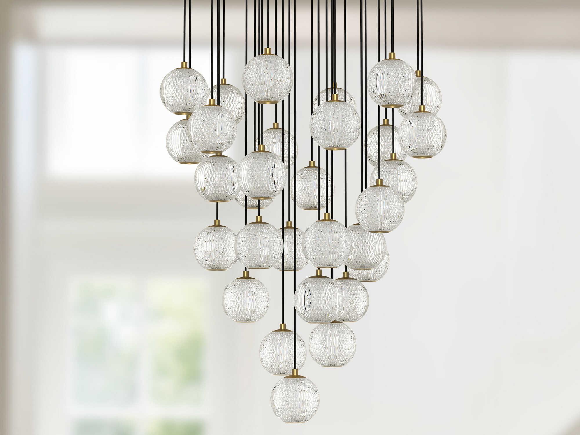 Alora Lighting Marni Natural Brass Globe Pendant