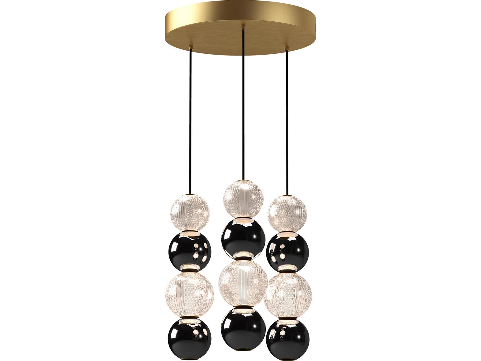 Alora Lighting Onyx Natural Brass Globe Pendant