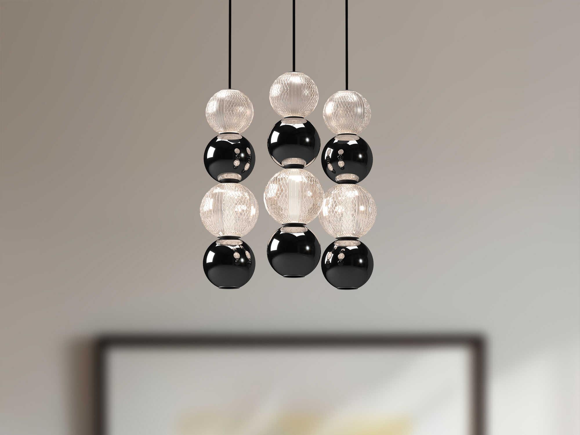 Alora Lighting Onyx Polished Nickel Globe Pendant