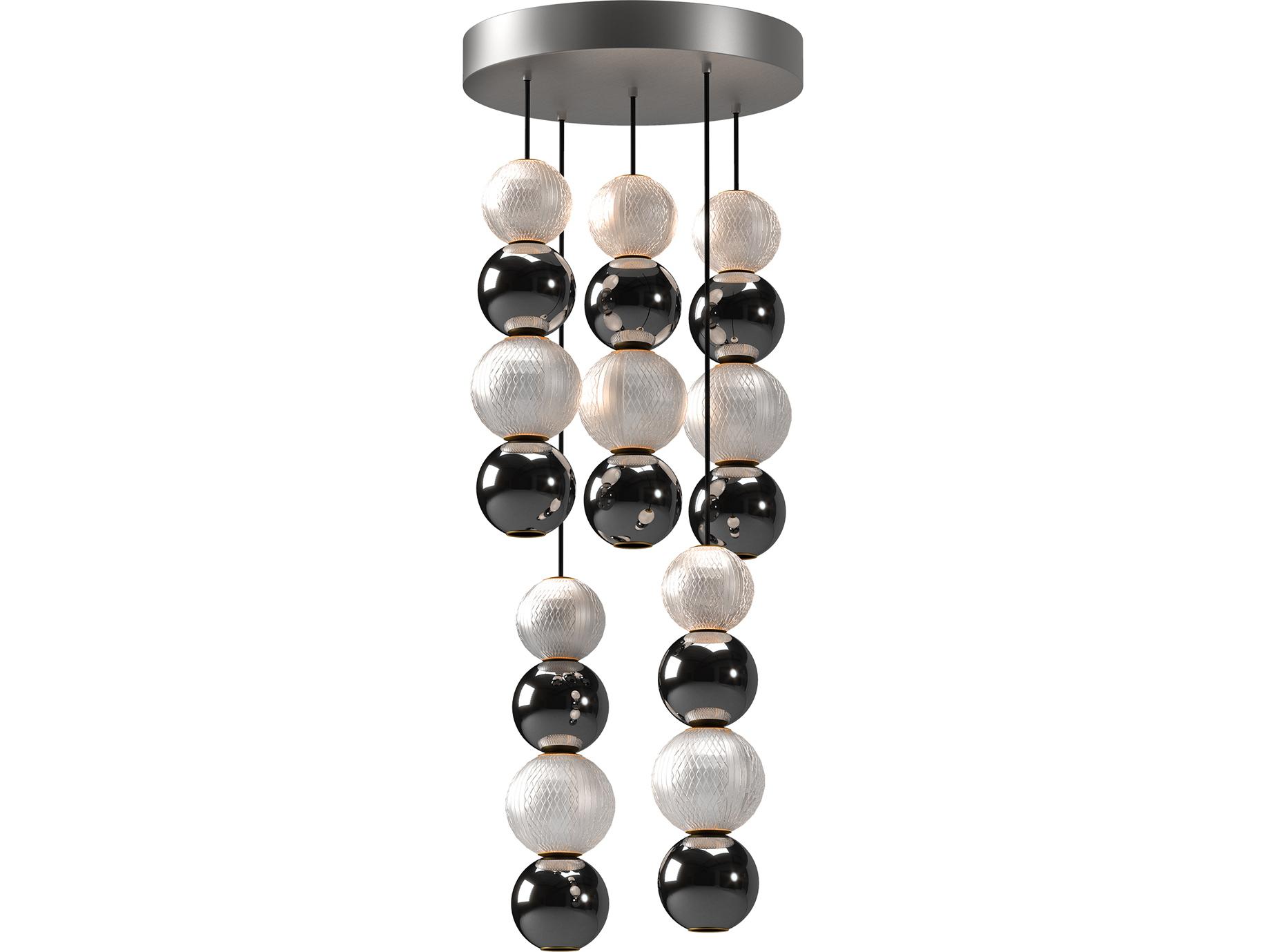 Alora Lighting Onyx Polished Nickel Globe Pendant