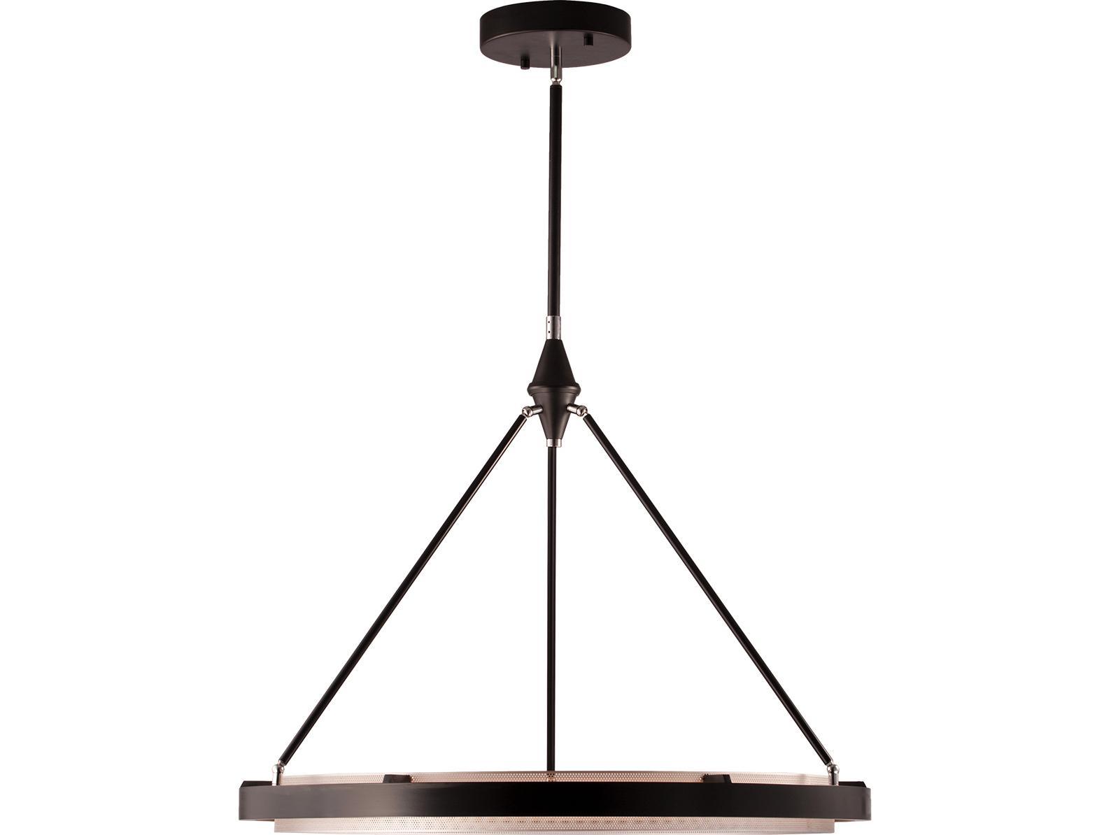 Alora Lighting Duo Classic Black Silver Shimmer Round Pendant