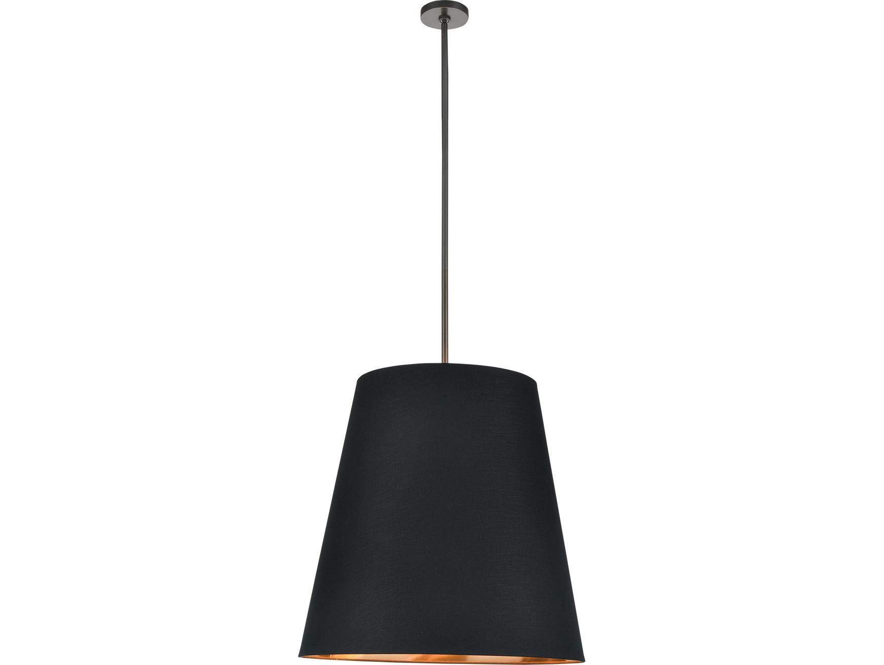 Alora Lighting Calor 3-Light Urban Bronze Black Drum Pendant