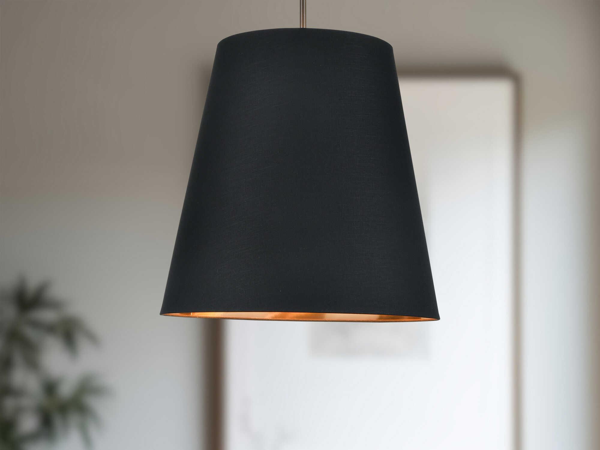 Alora Lighting Calor 3-Light Urban Bronze Black Drum Pendant