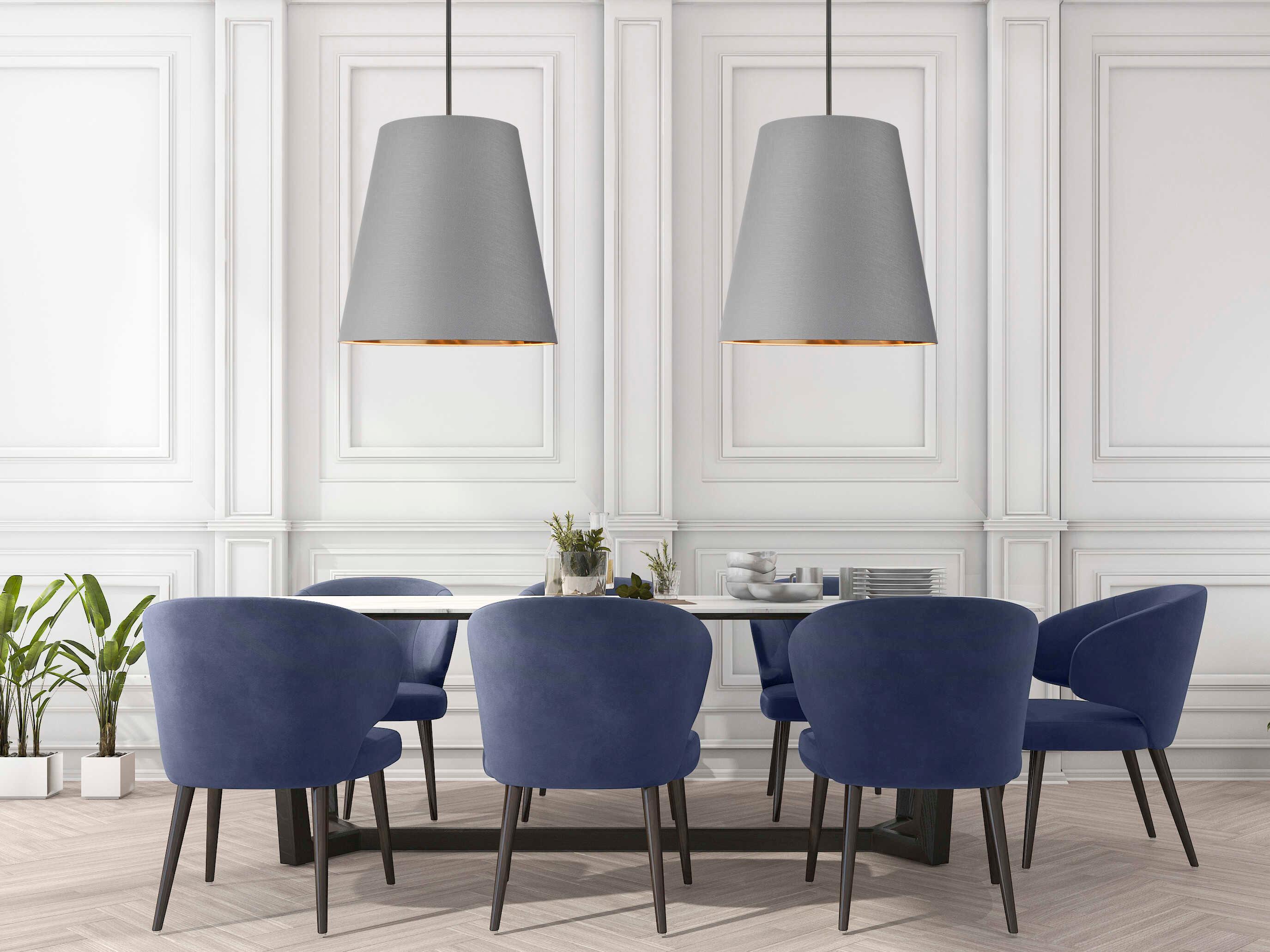 Alora Lighting Calor 3-Light Urban Bronze Gray Drum Pendant