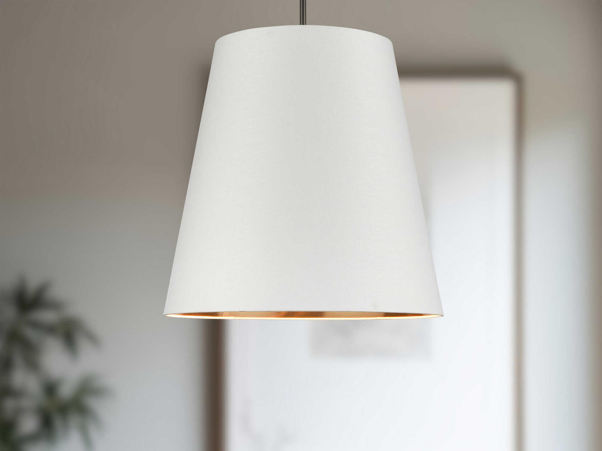 Alora Lighting Calor 3-Light Urban Bronze White Drum Pendant