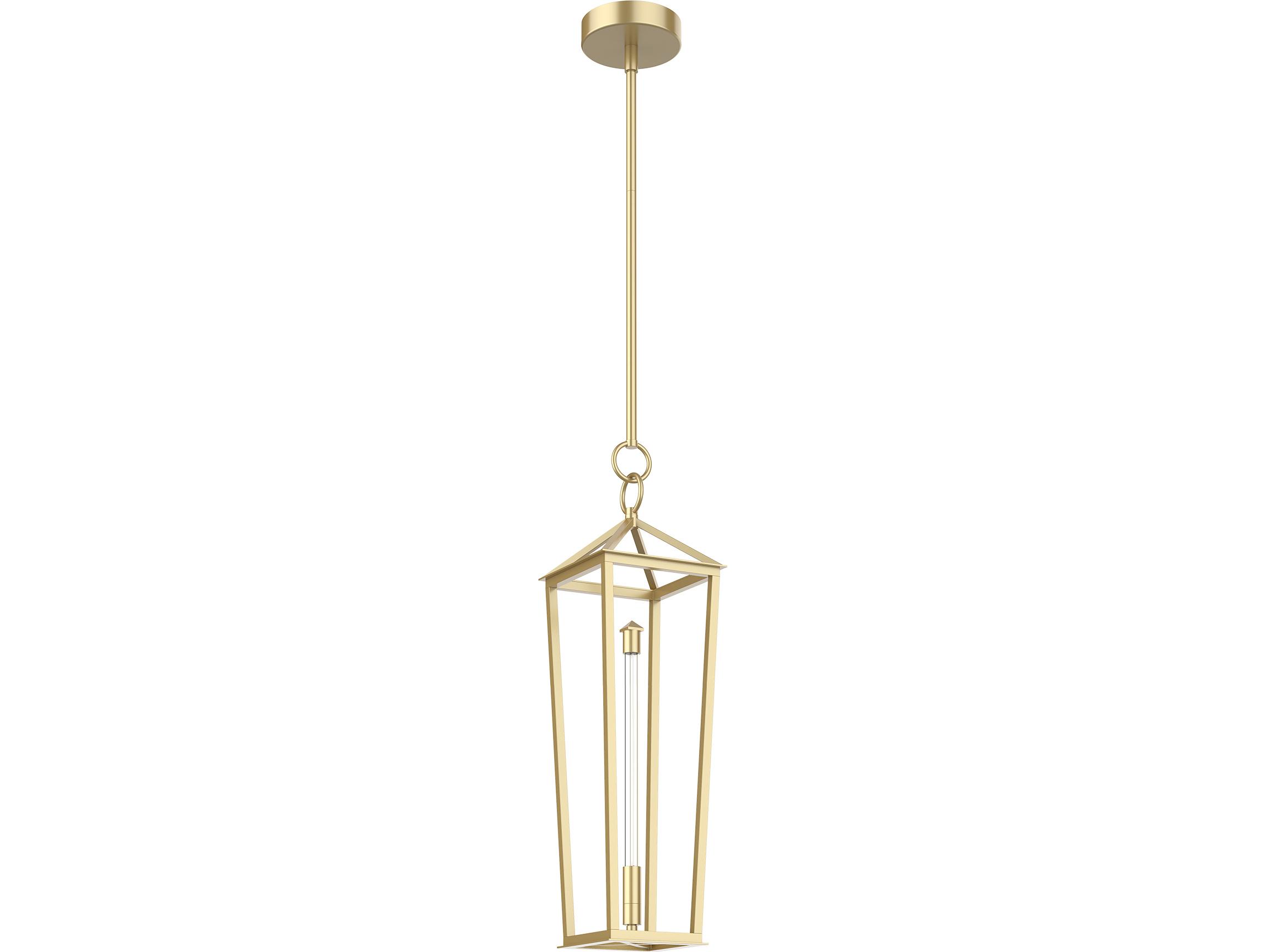 Alora Lighting Delphine Natural Brass Lantern Mini Pendant