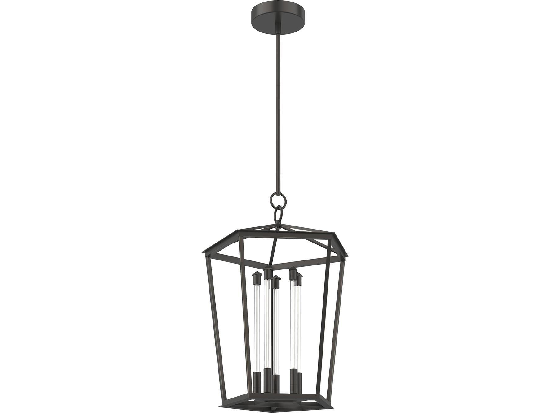 Alora Lighting Delphine Urban Bronze Black Lantern Pendant
