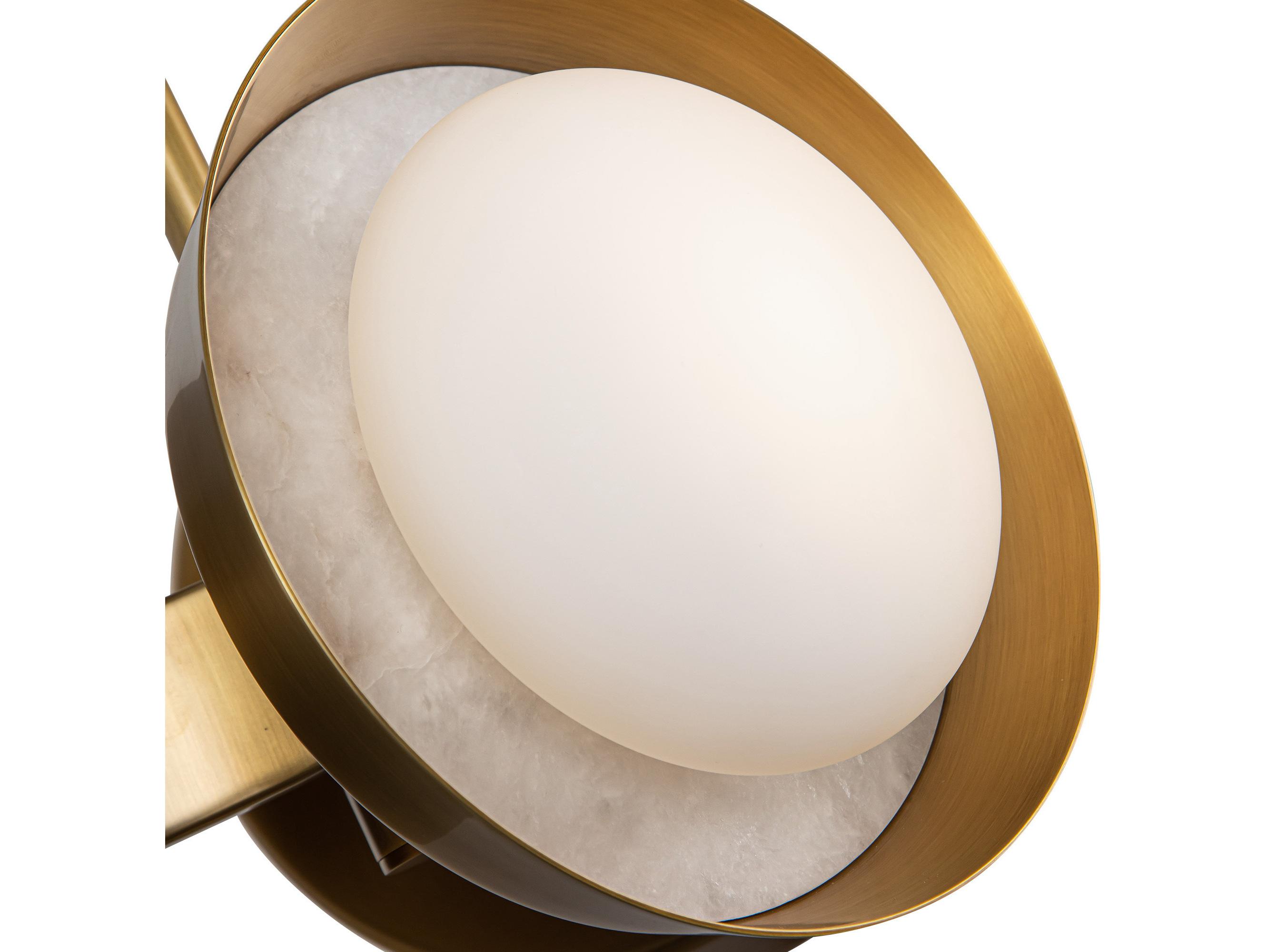 Alora Lighting Alonso Vintage Brass Round Mini Pendant