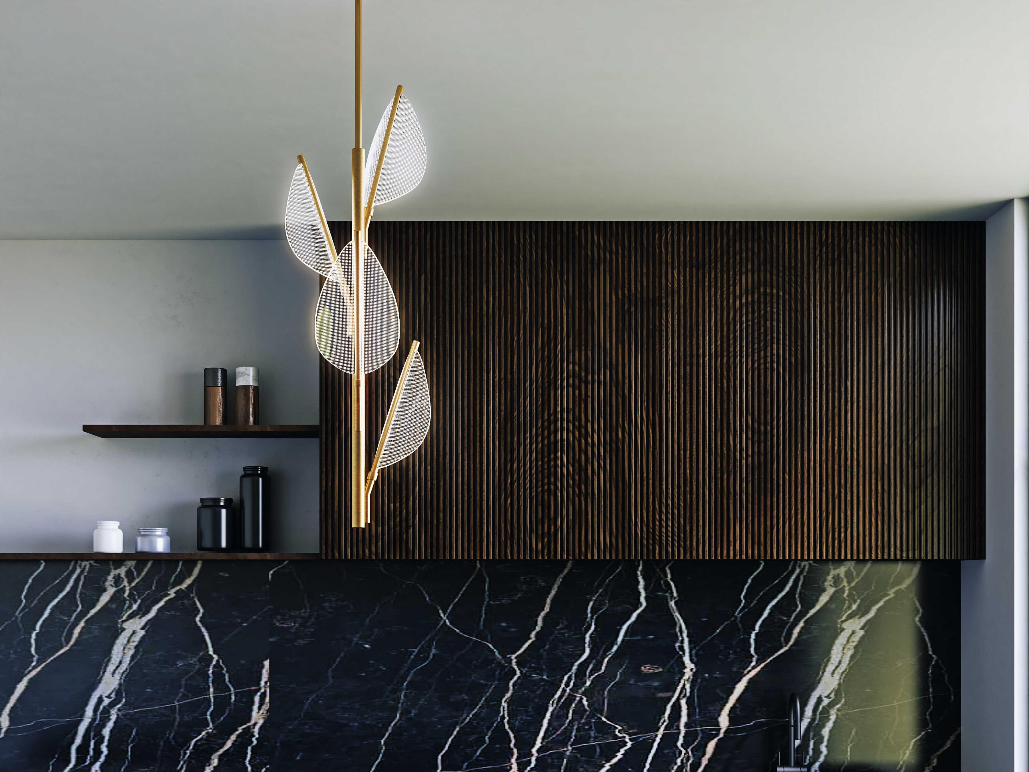 Alora Lighting Flora Natural Brass Pendant