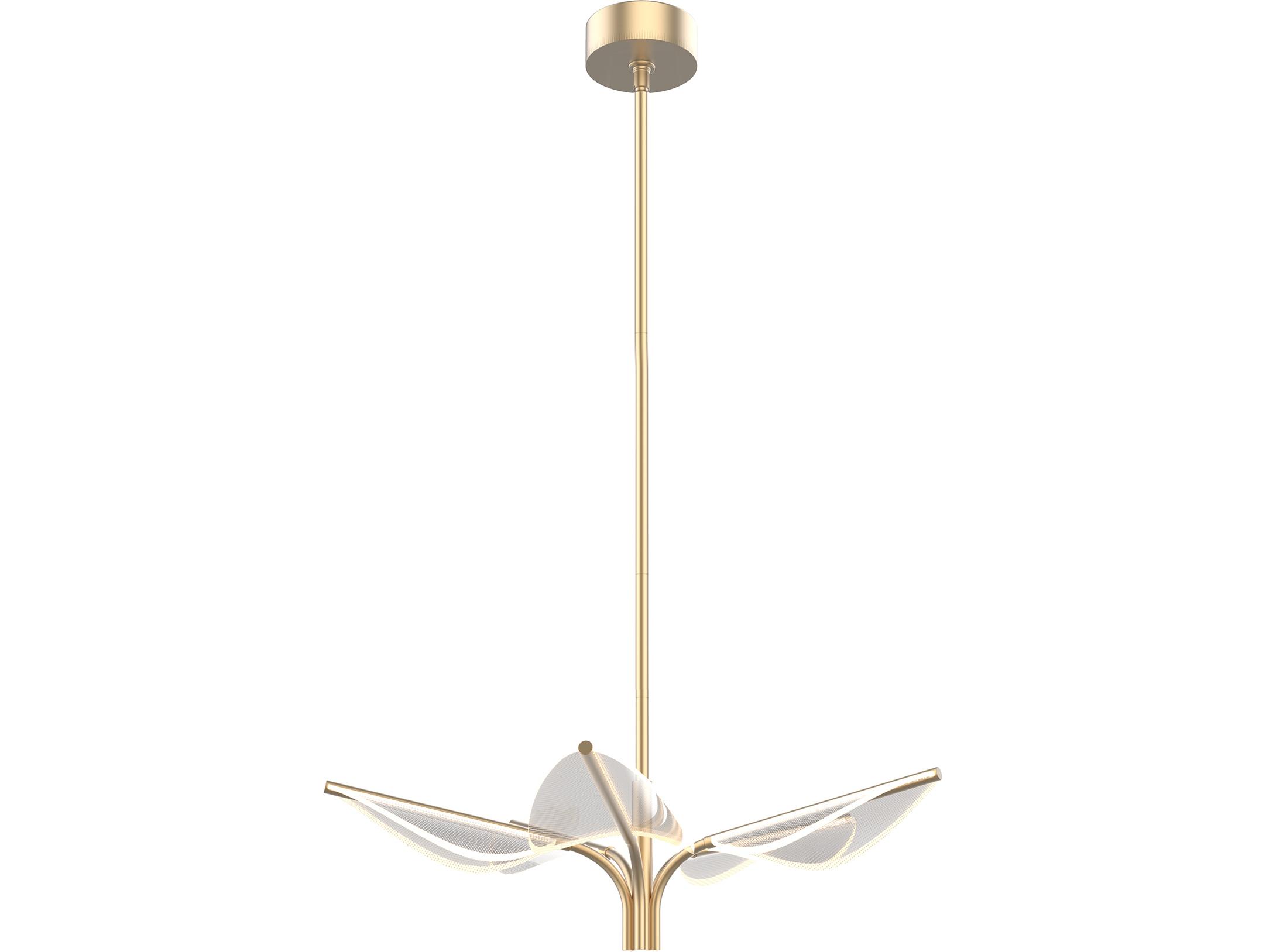 Alora Lighting Flora Natural Brass Pendant