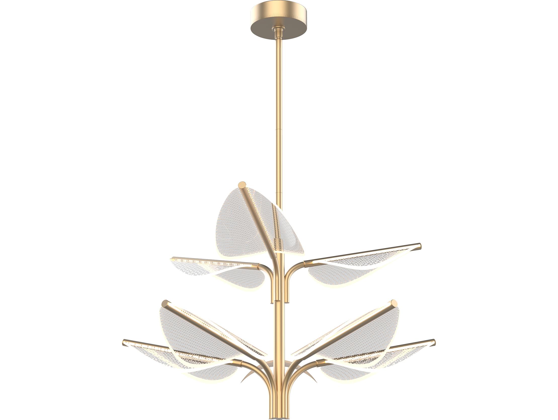 Alora Lighting Flora Natural Brass Tiered Pendant