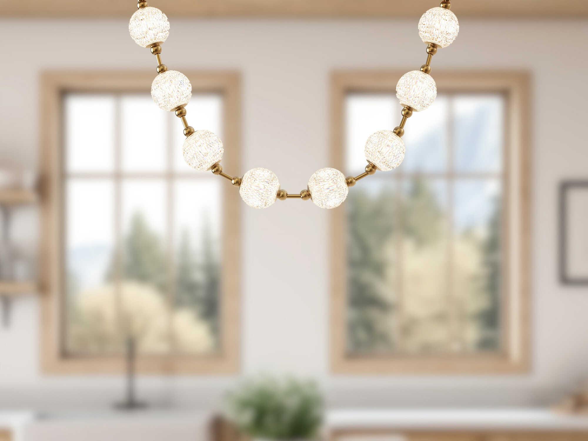 Alora Lighting Marni Natural Brass Linear Island Pendant