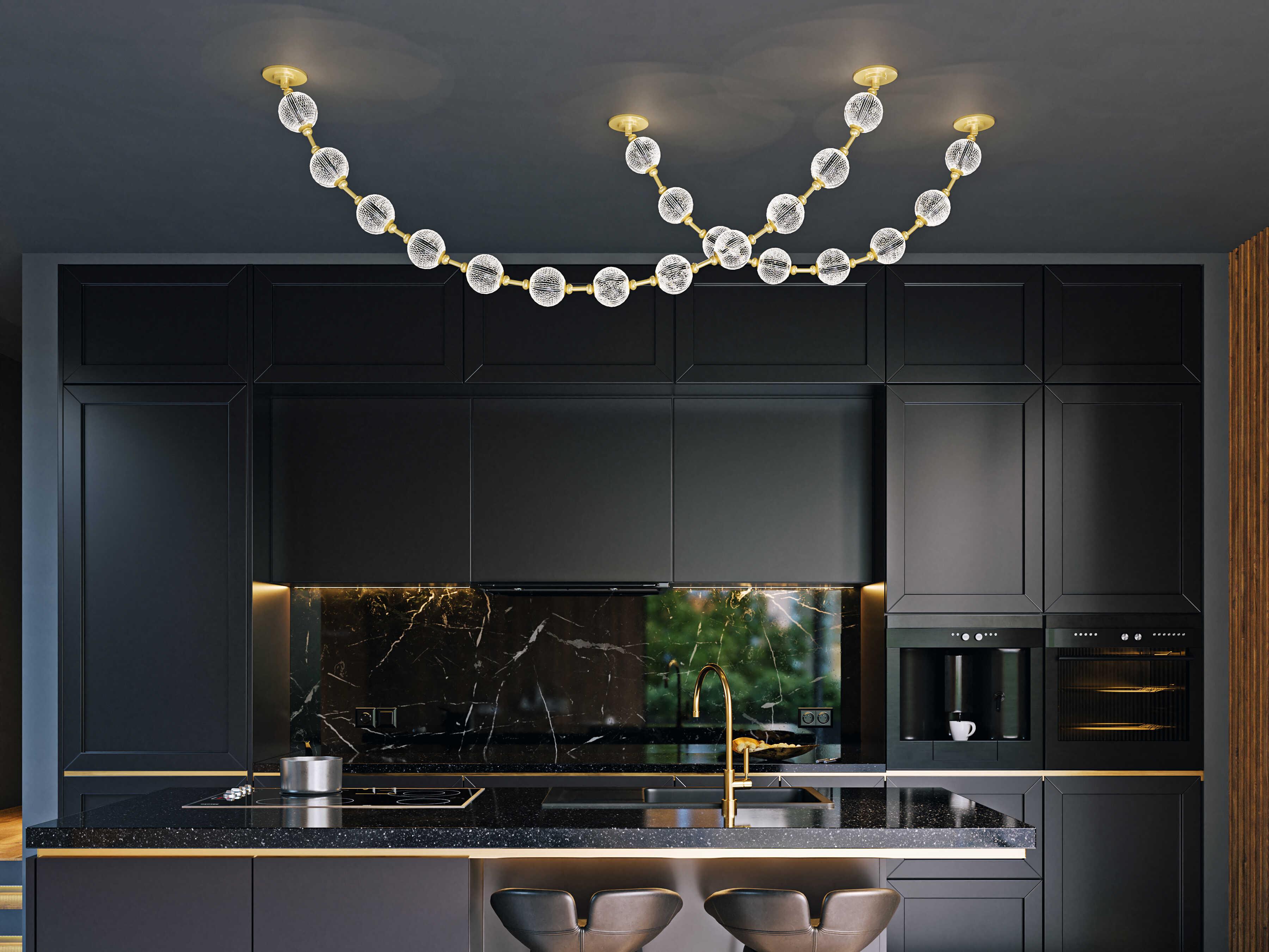 Alora Lighting Marni Natural Brass Linear Island Pendant