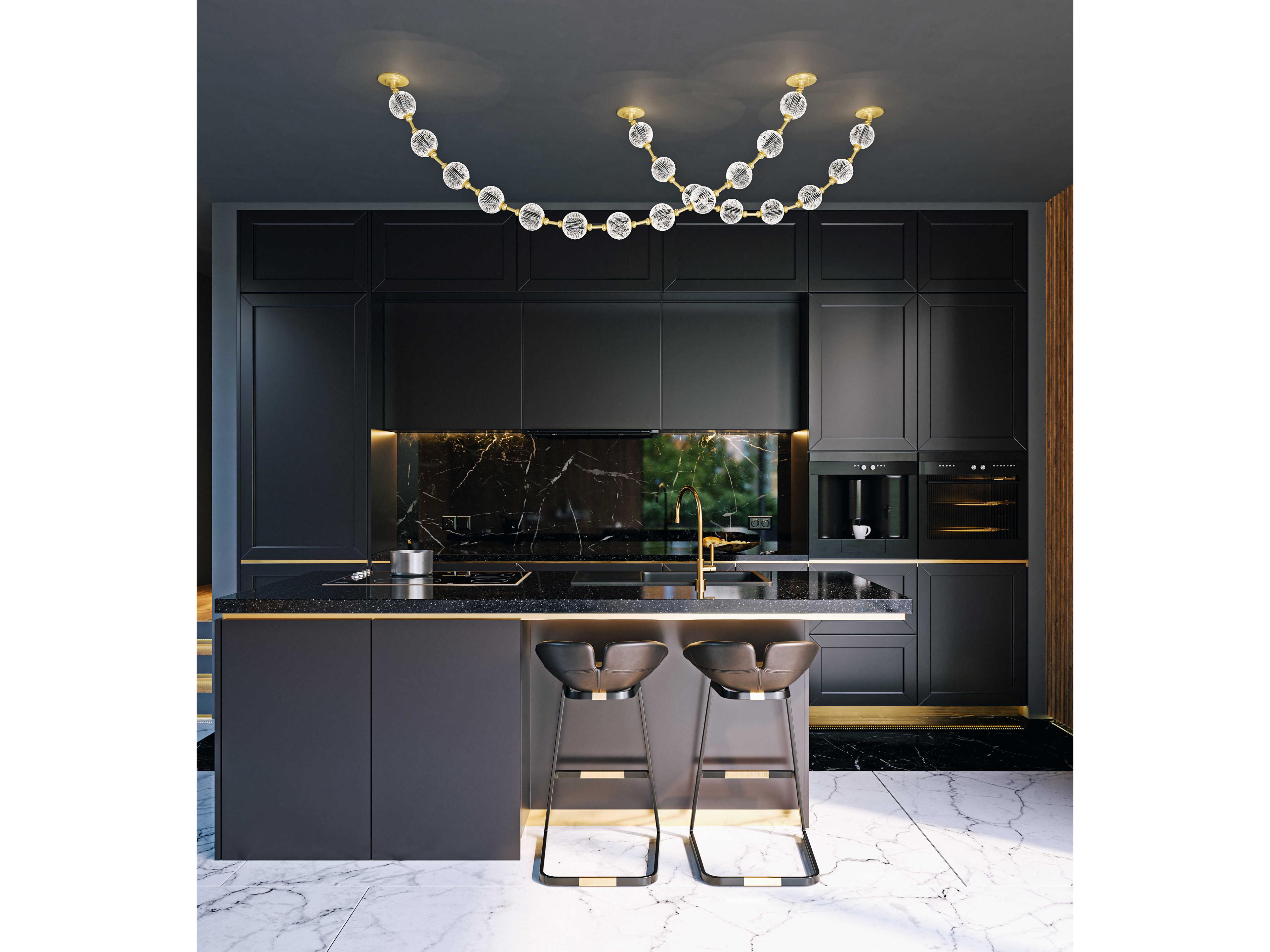 Alora Lighting Marni Natural Brass Linear Island Pendant