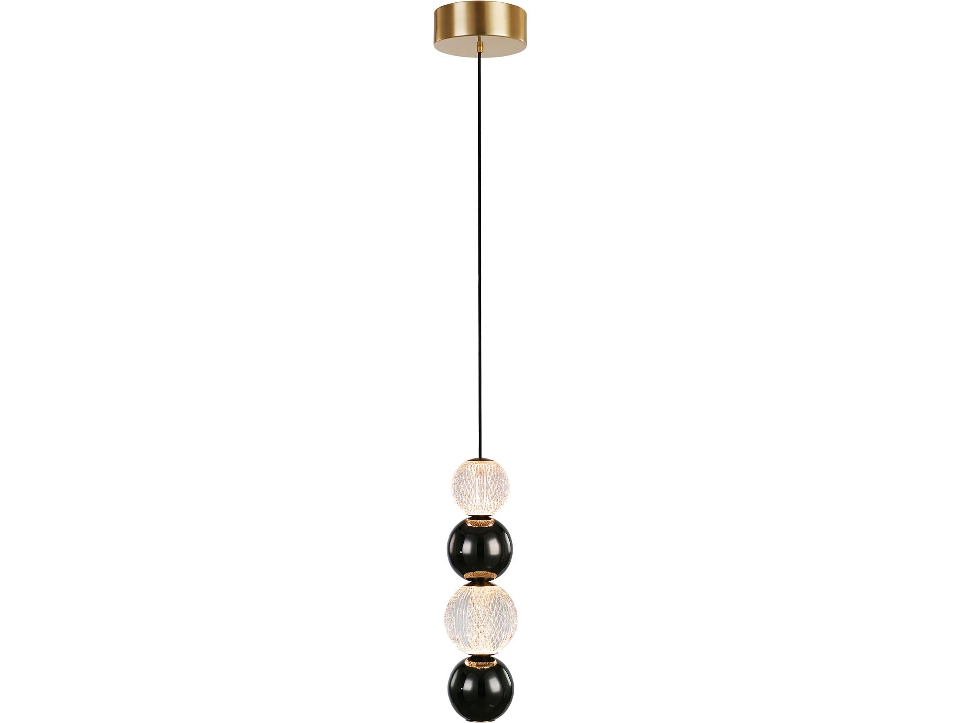 Alora Lighting Onyx Natural Brass Globe Mini Pendant