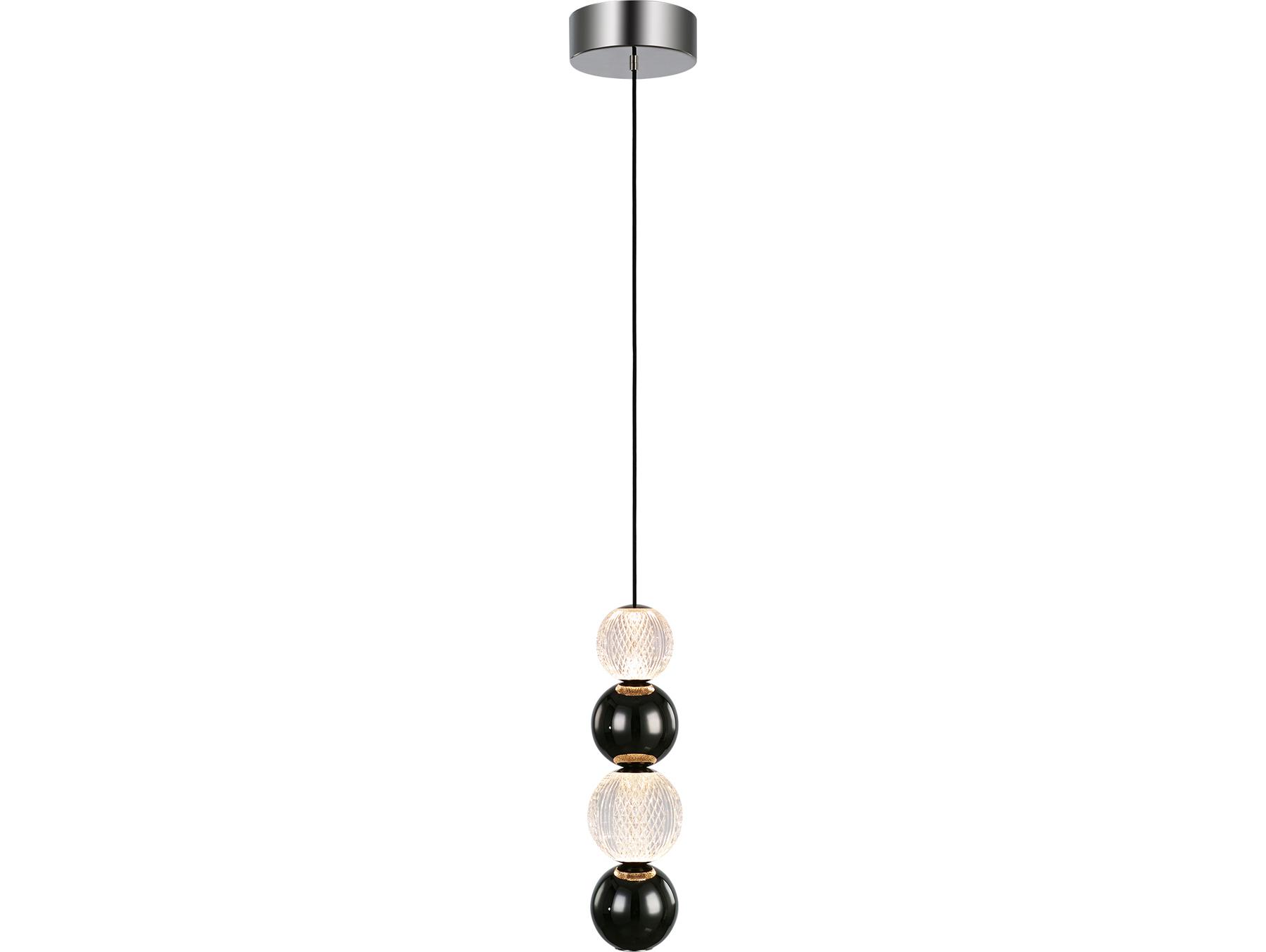 Alora Lighting Onyx Polished Nickel Globe Mini Pendant